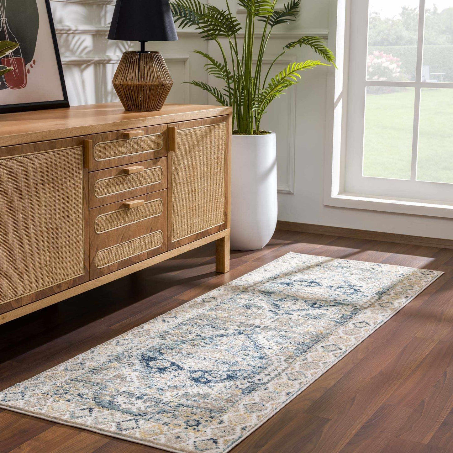 Brend Blue Medallion Area Rug from PriceLows™