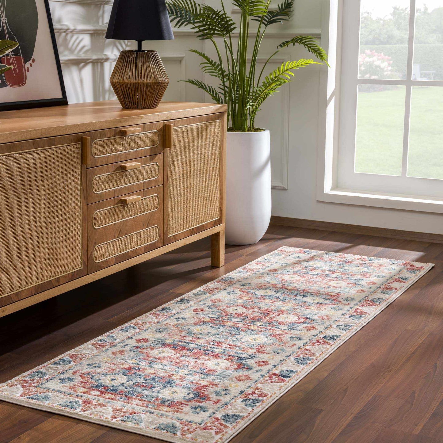 Bindi Blue & Rose Area Rug from PriceLows™