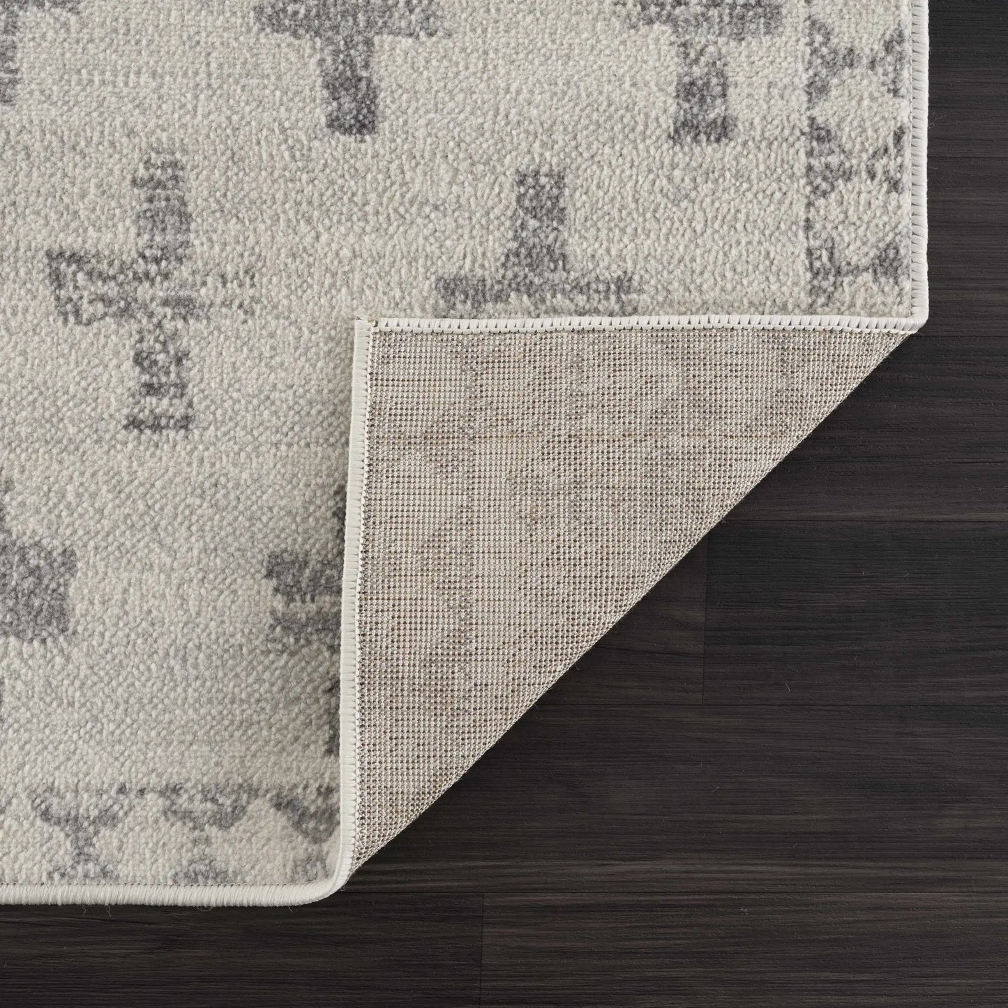 Tigris Swiss Cross Ivory & Gray 2322 Area Rug from PriceLows™