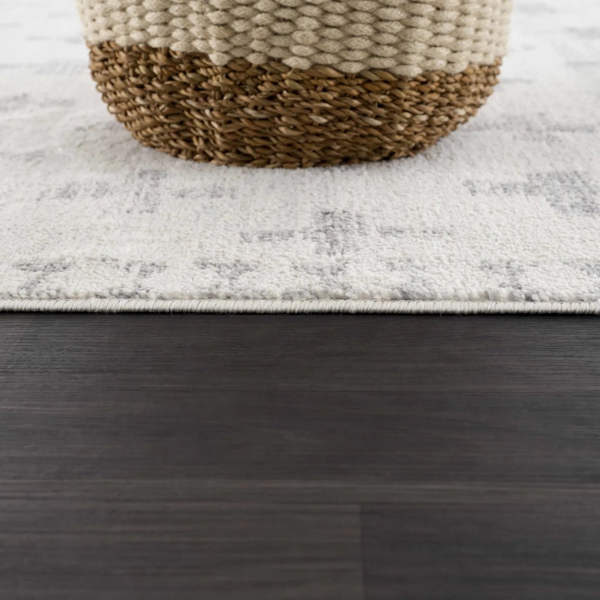 Tigris Swiss Cross Ivory & Gray 2322 Area Rug from PriceLows™
