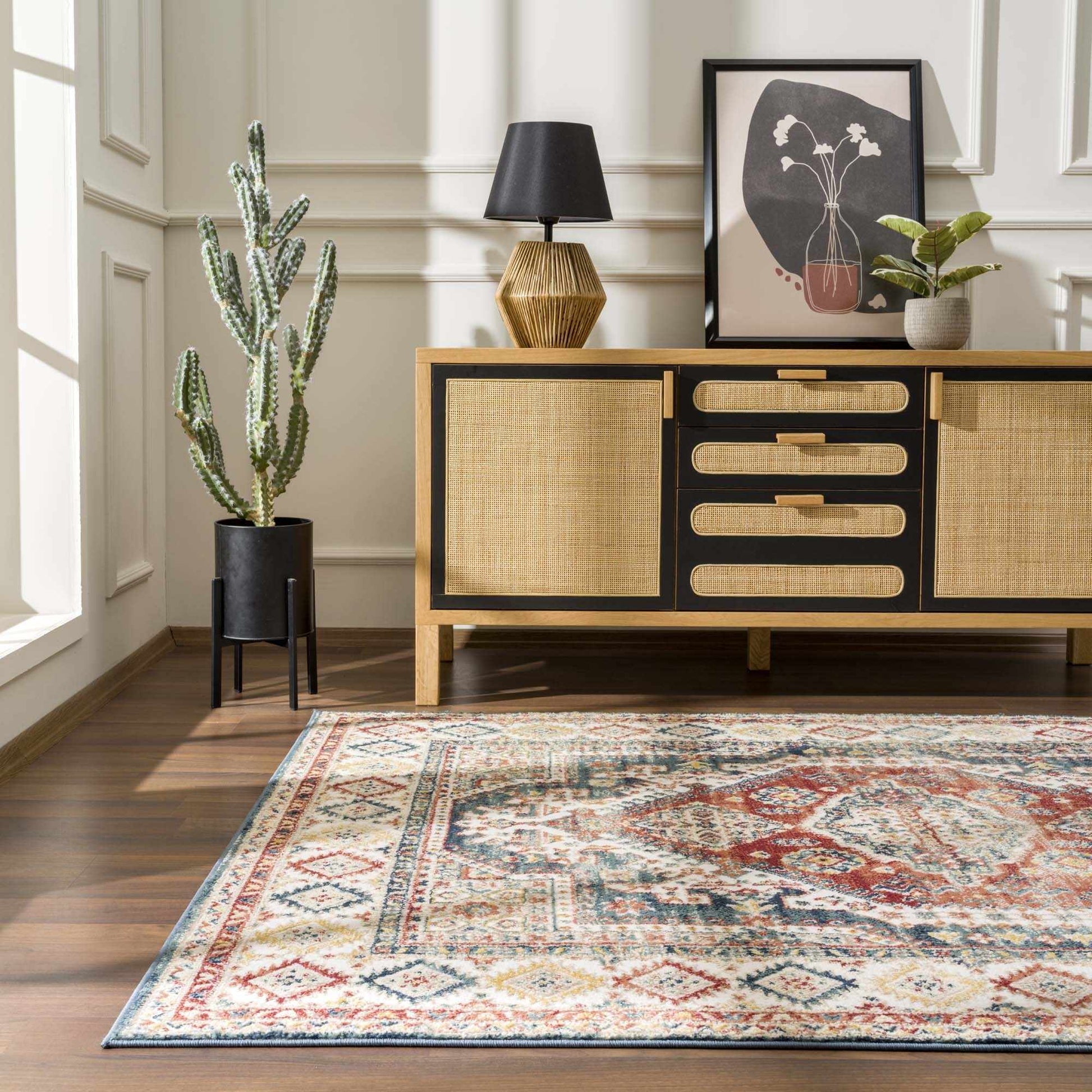Brend Rust Medallion Area Rug from PriceLows™