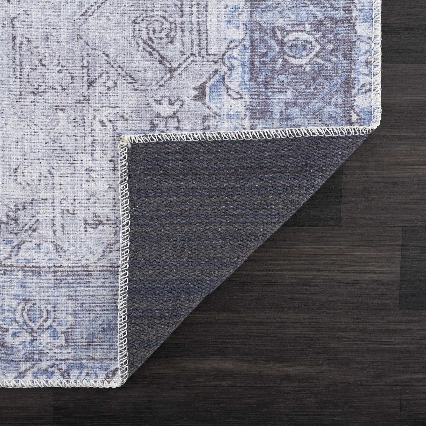 Rosman Blue Washable Area Rug from PriceLows™