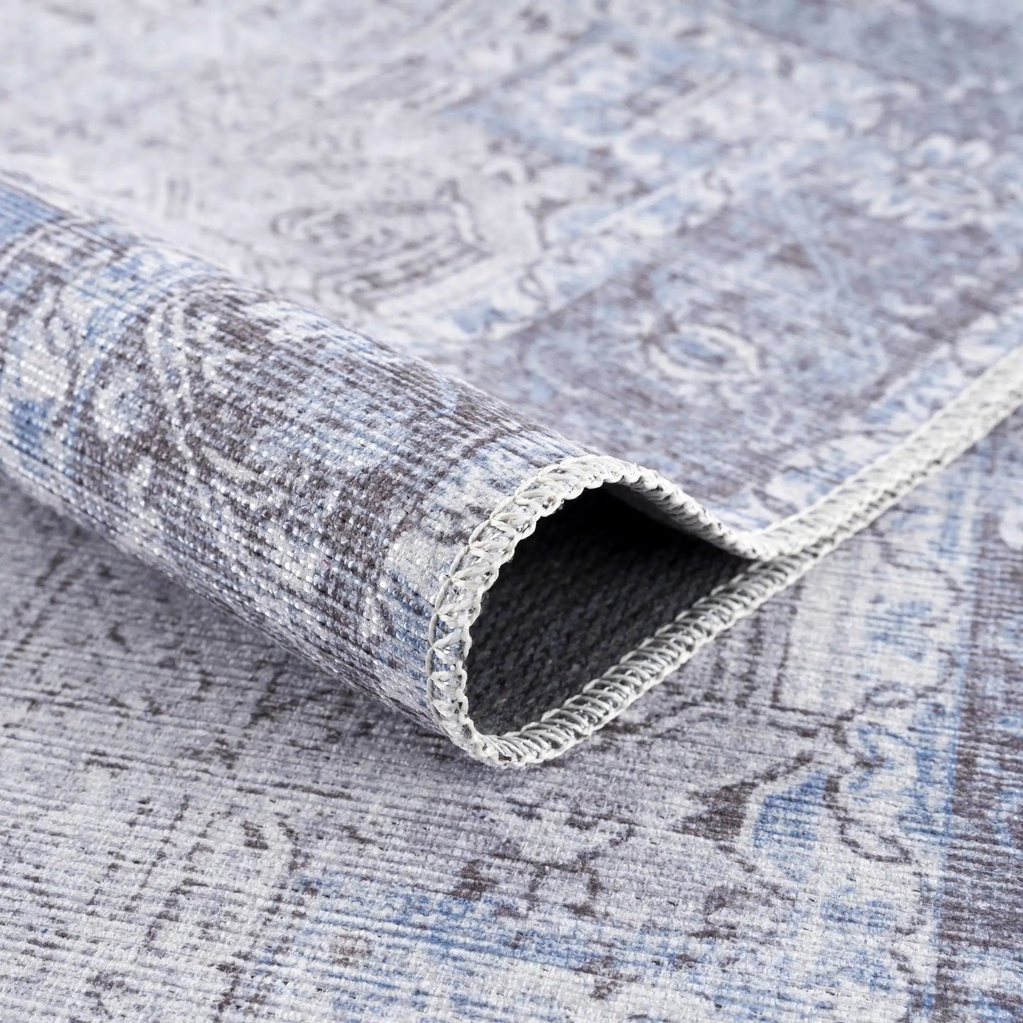 Rosman Blue Washable Area Rug from PriceLows™