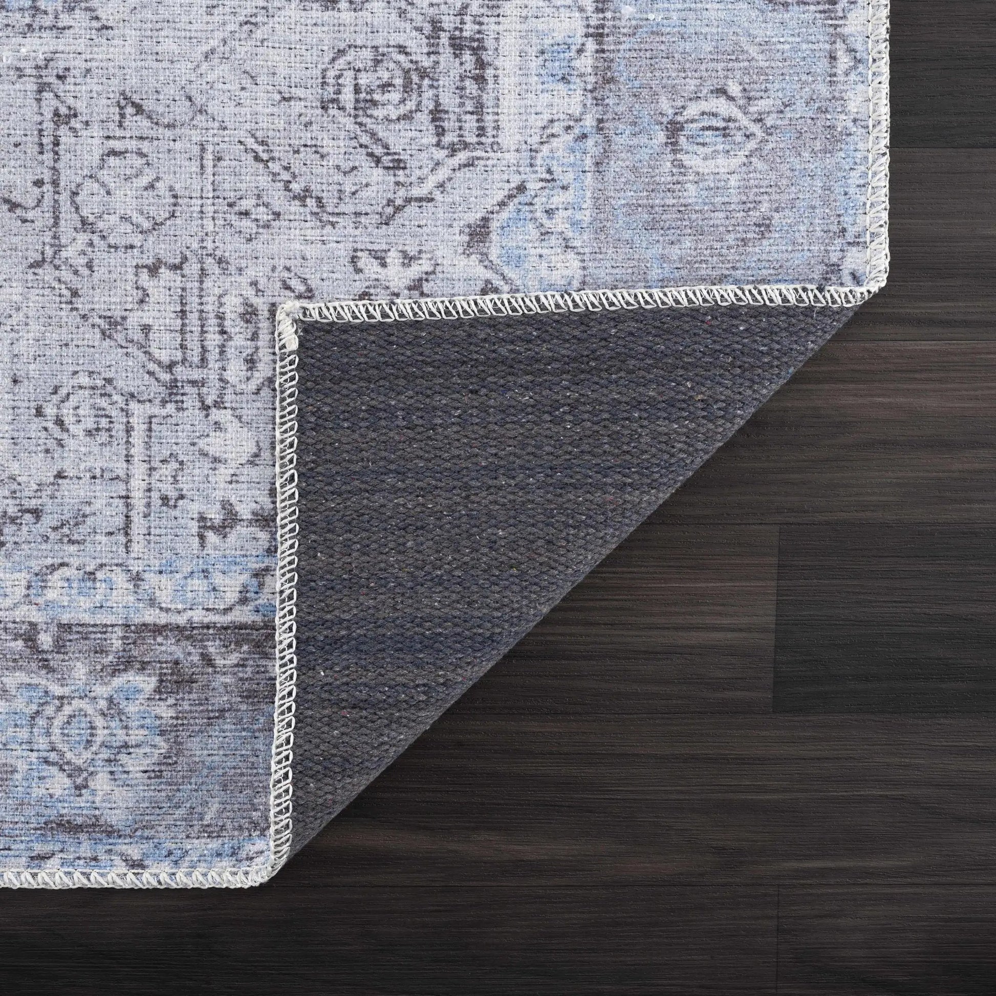 Aqua Rosman Washable Area Rug from PriceLows™