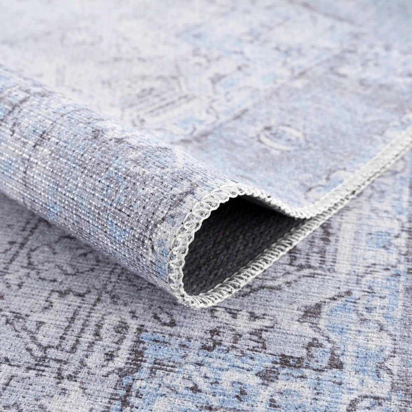 Aqua Rosman Washable Area Rug from PriceLows™