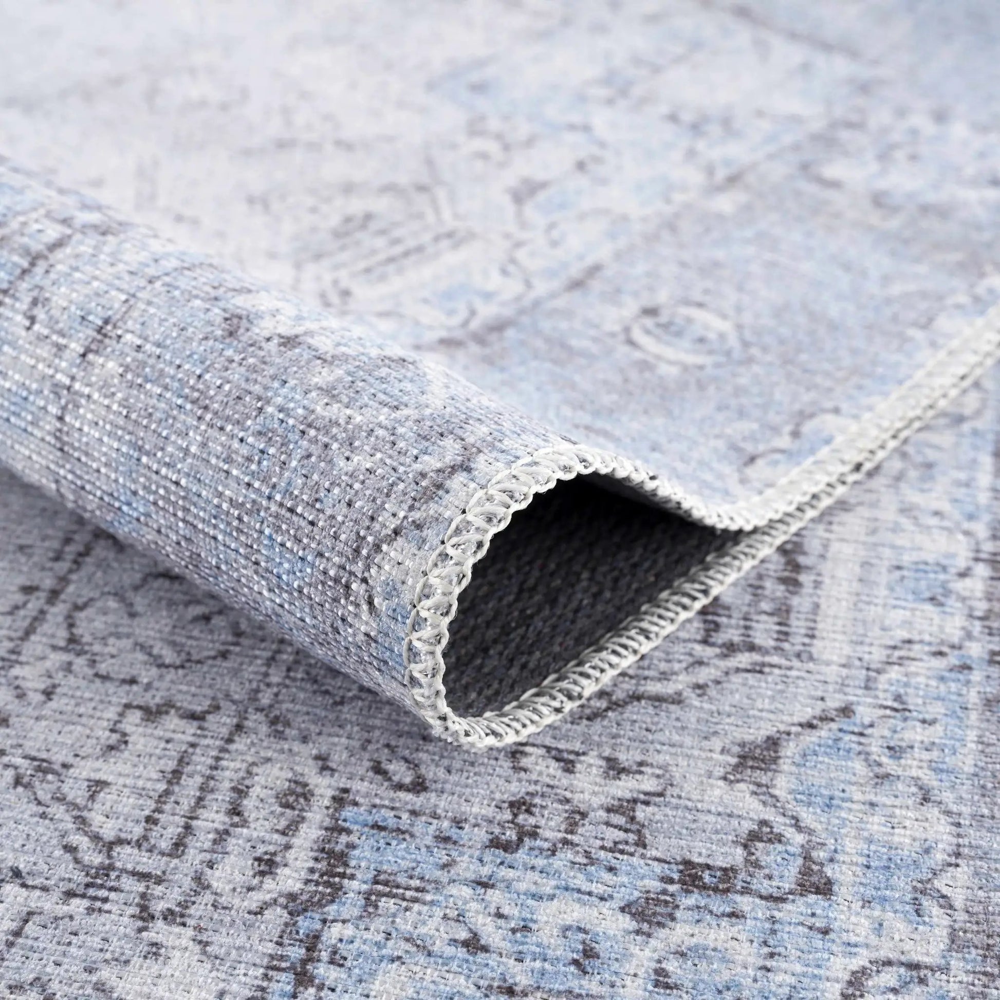 Aqua Rosman Washable Area Rug from PriceLows™
