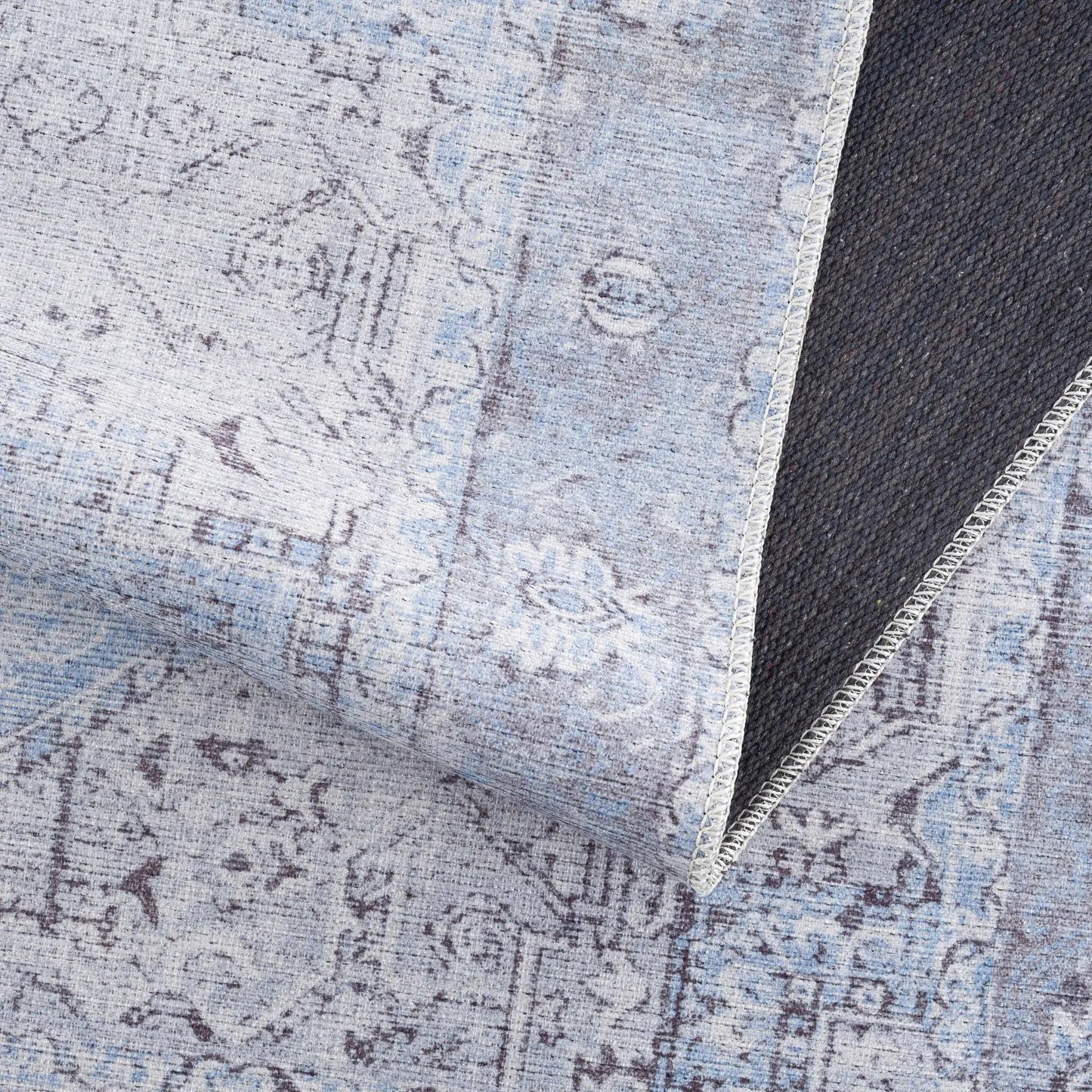 Aqua Rosman Washable Area Rug from PriceLows™