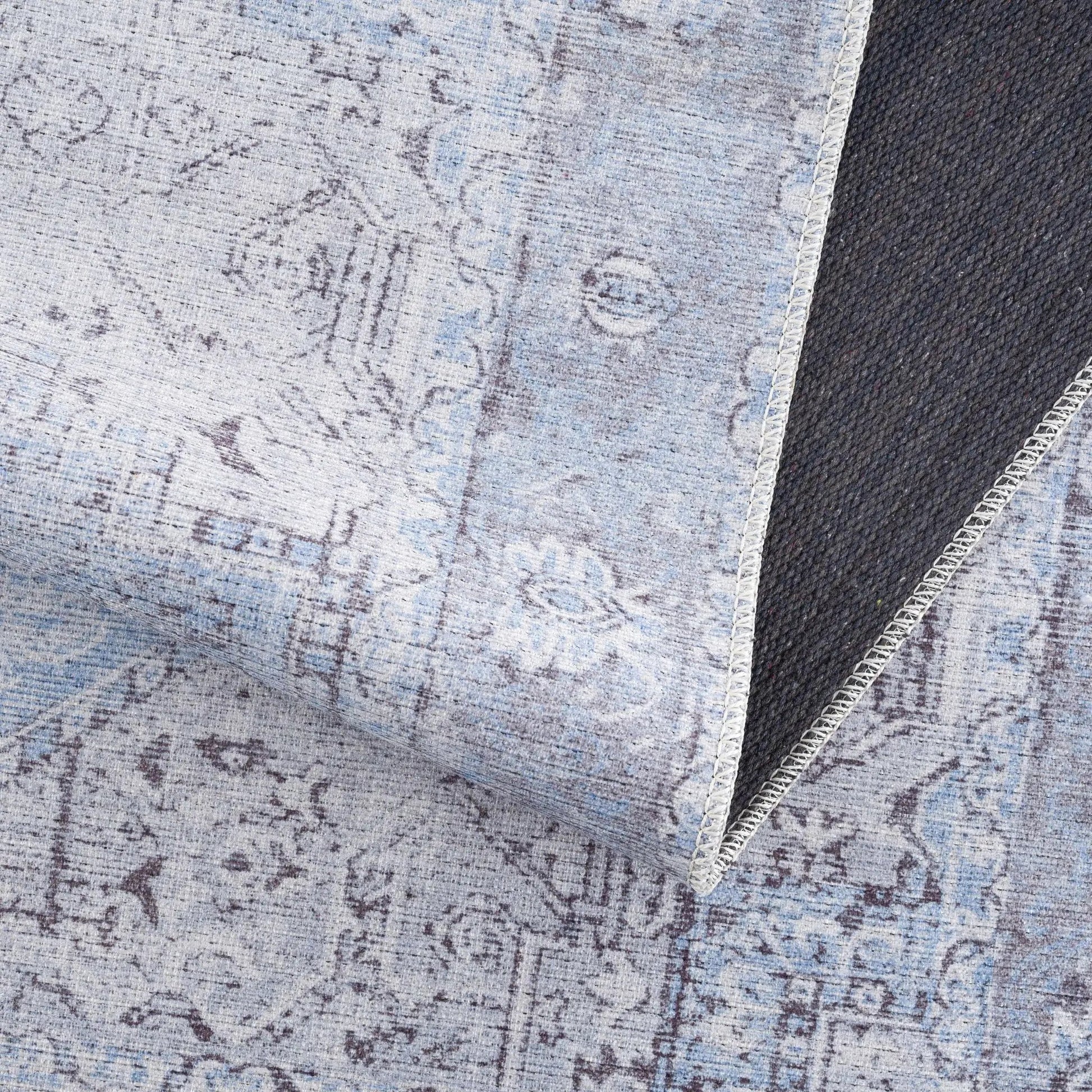 Aqua Rosman Washable Area Rug from PriceLows™
