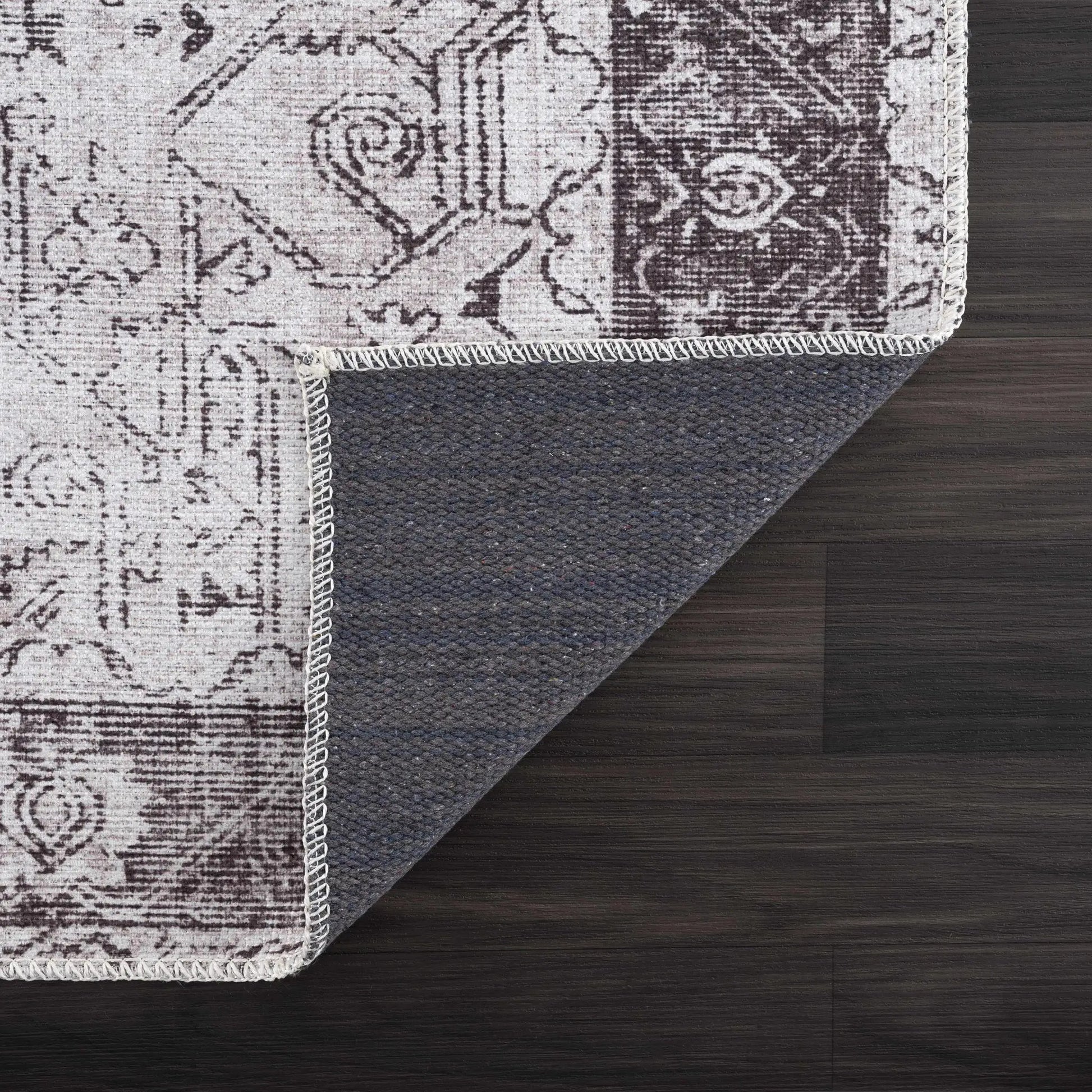 Rosman Gray Washable Area Rug from PriceLows™