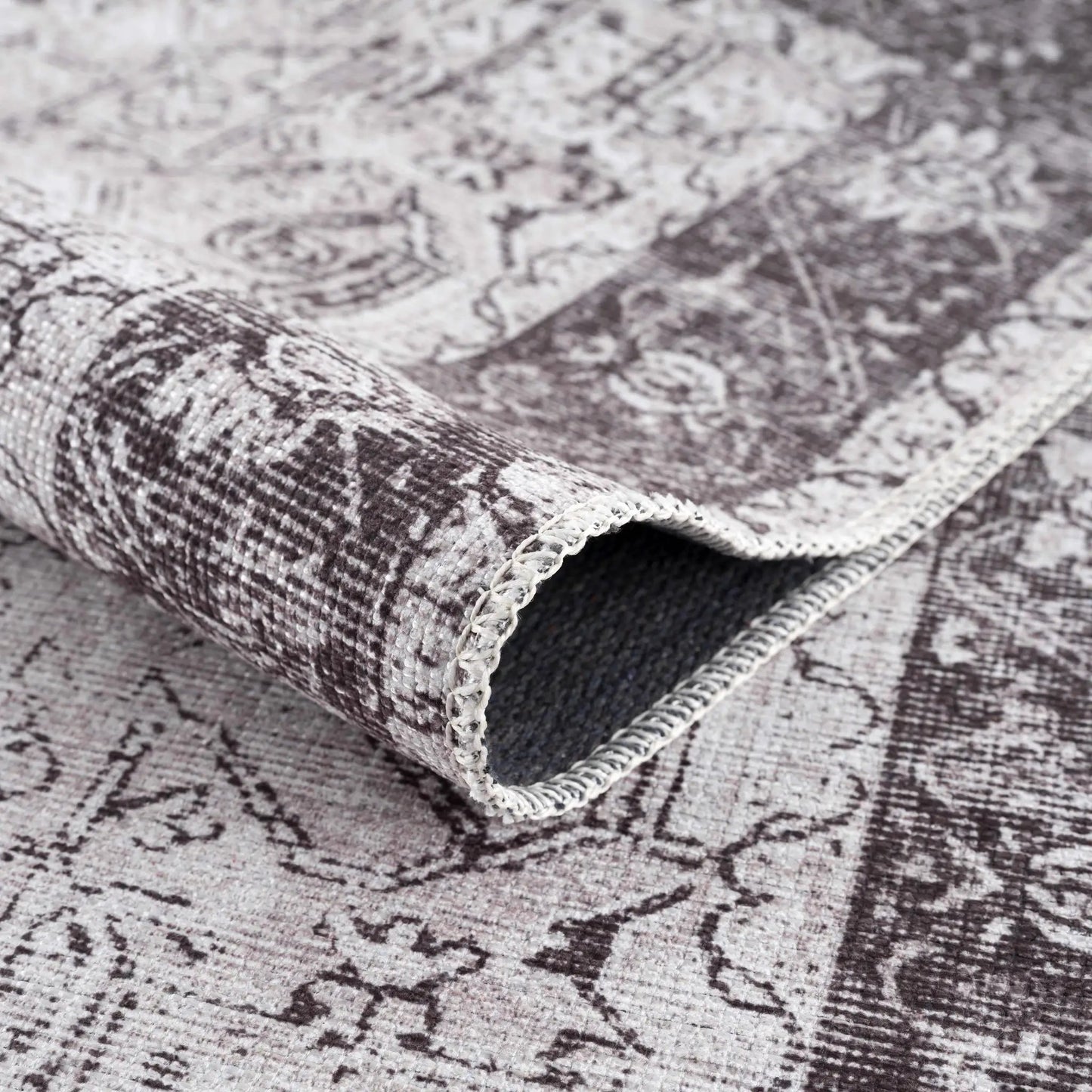 Rosman Gray Washable Area Rug from PriceLows™