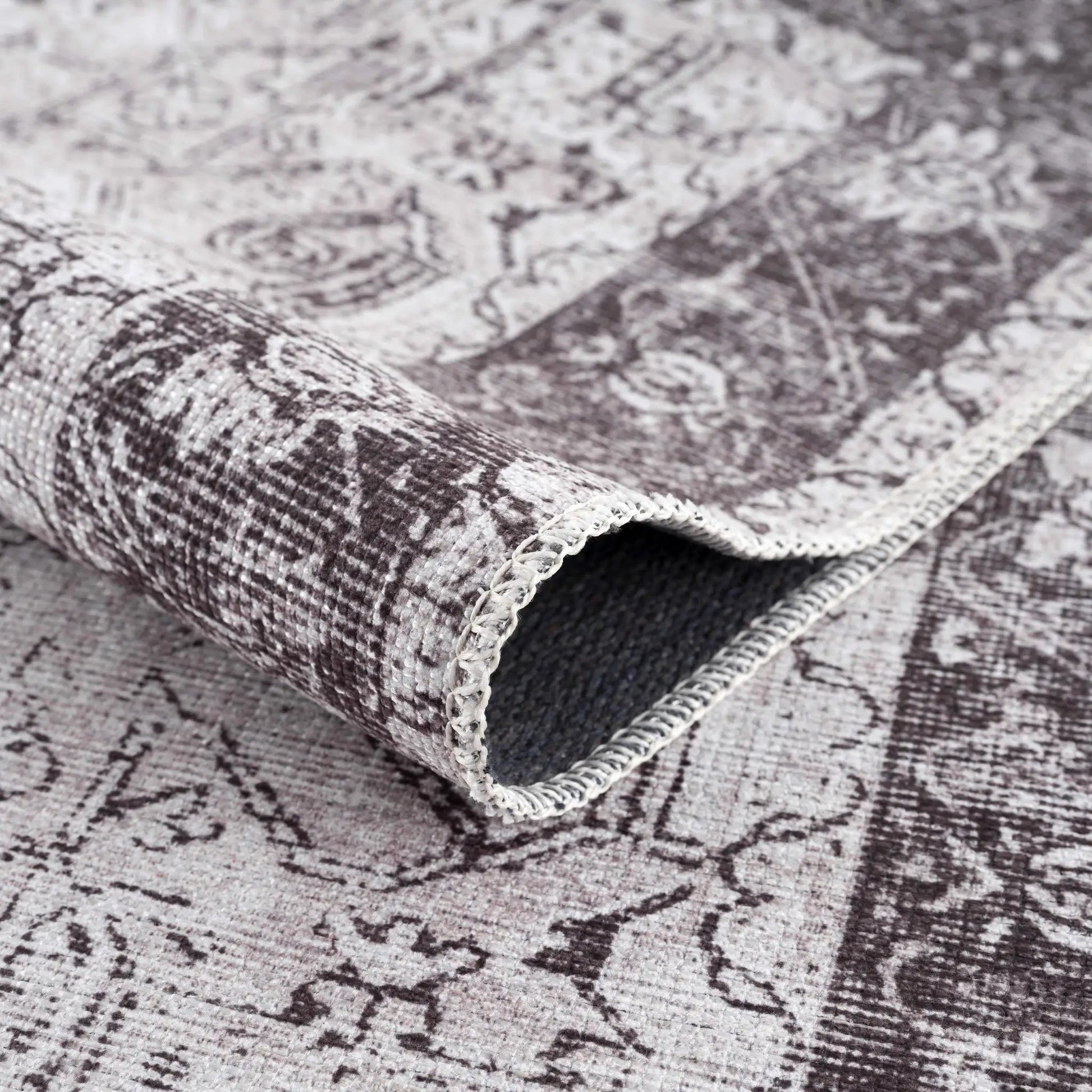 Rosman Gray Washable Area Rug from PriceLows™