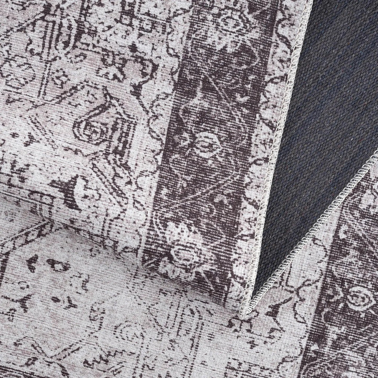 Rosman Gray Washable Area Rug from PriceLows™