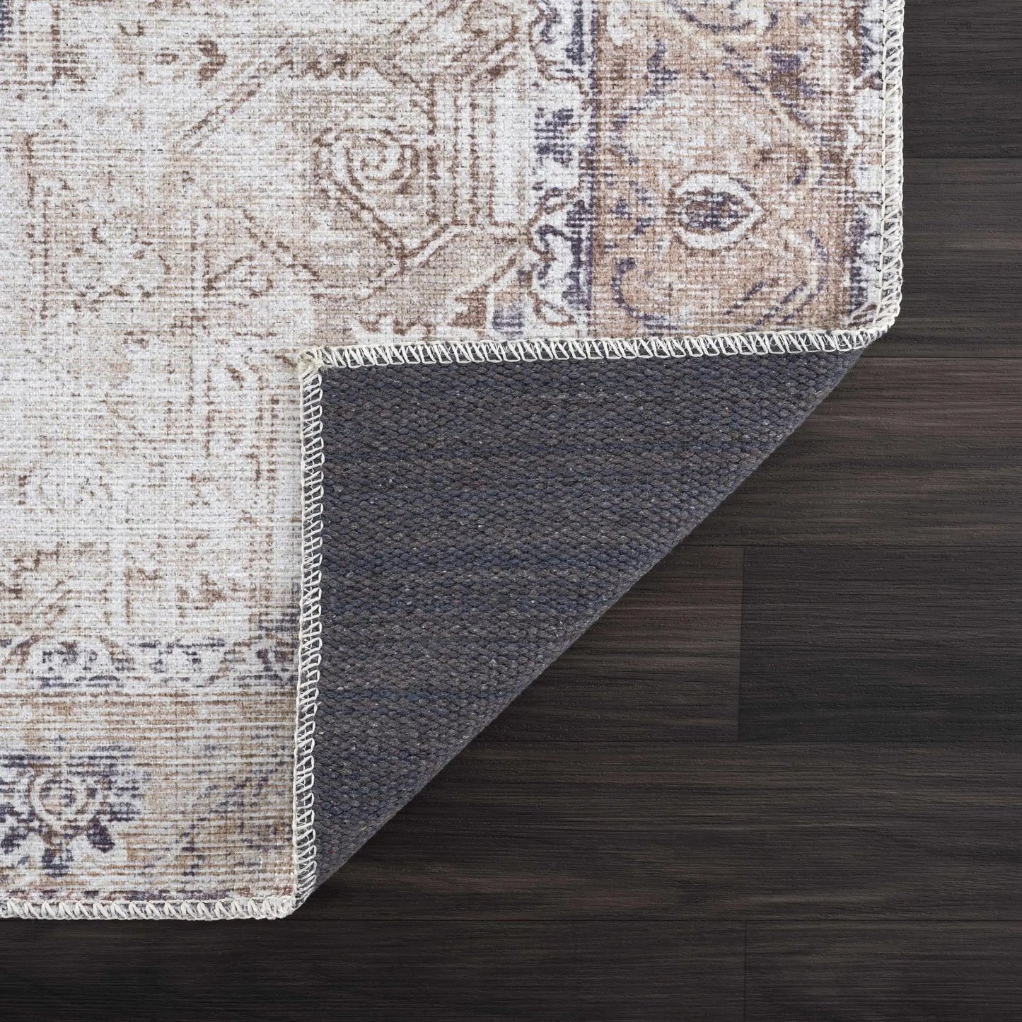 Beige Rosman Washable Area Rug from PriceLows™