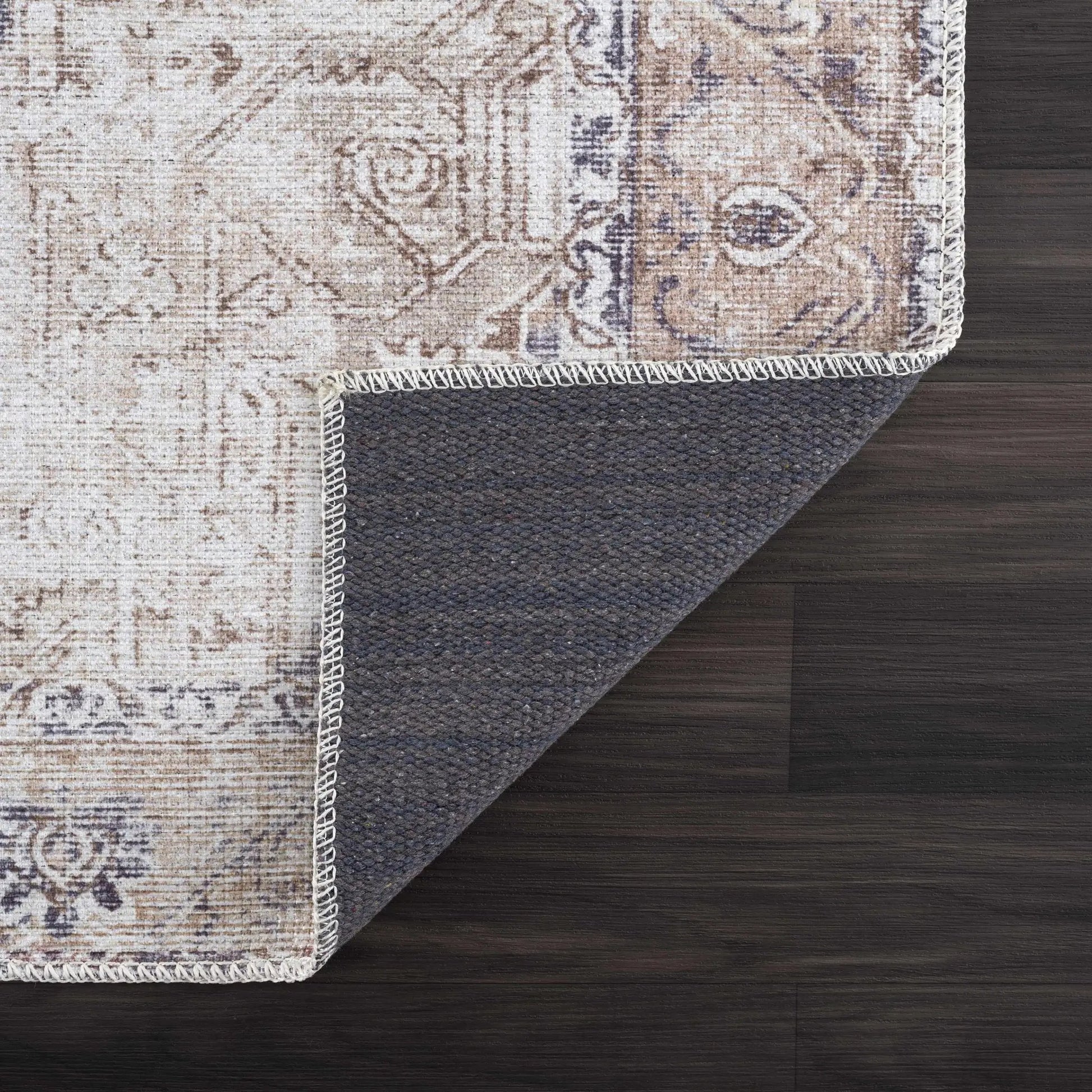 Beige Rosman Washable Area Rug from PriceLows™