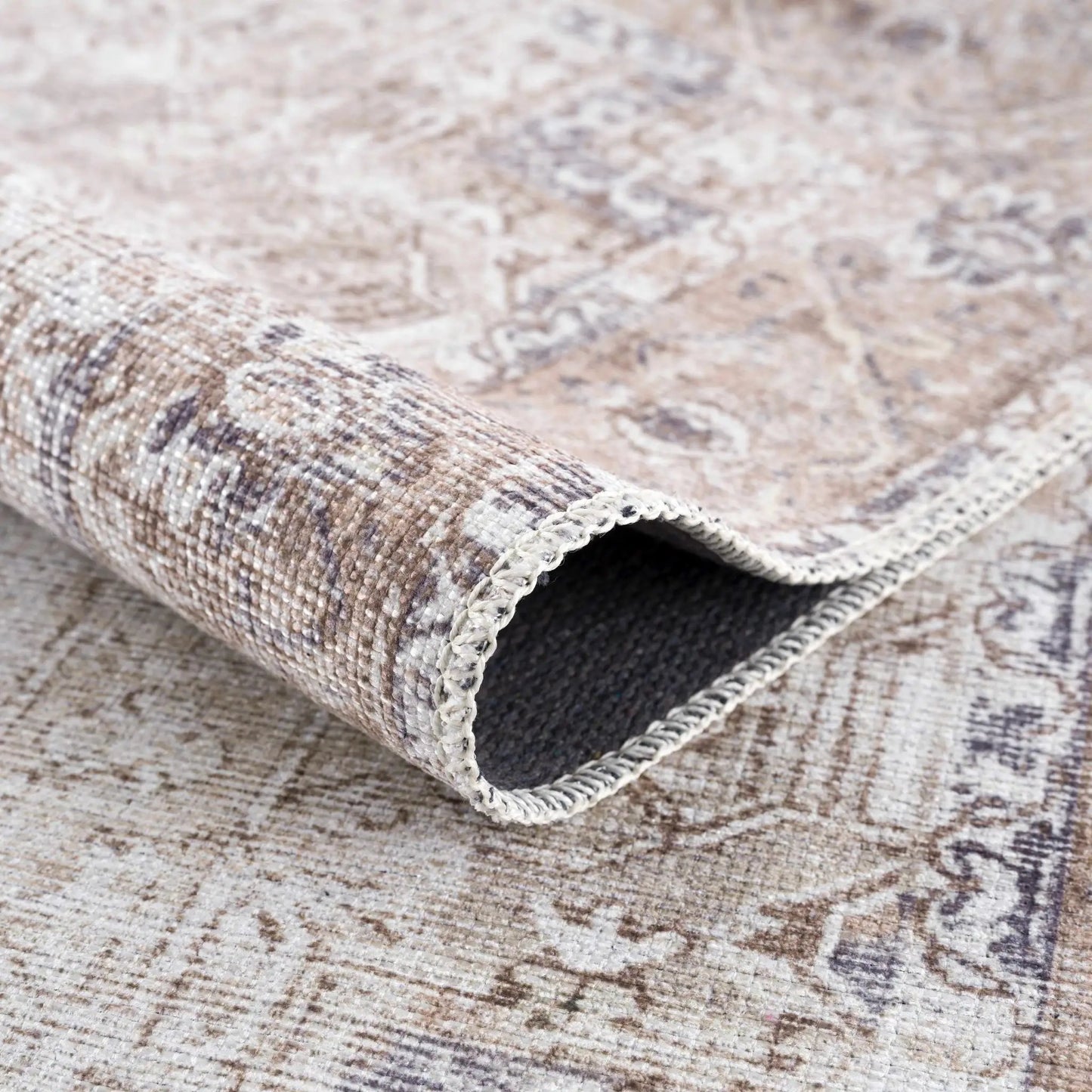 Beige Rosman Washable Area Rug from PriceLows™