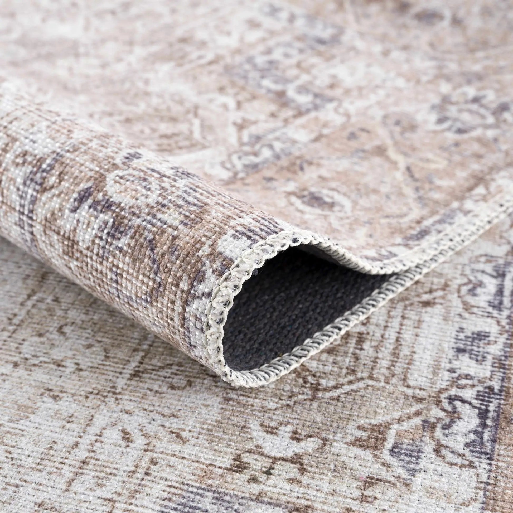 Beige Rosman Washable Area Rug from PriceLows™