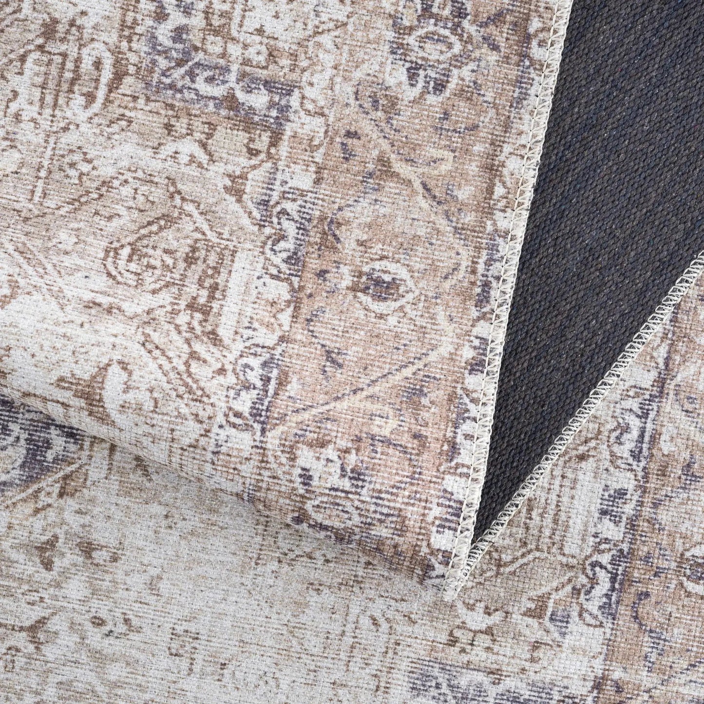 Beige Rosman Washable Area Rug from PriceLows™
