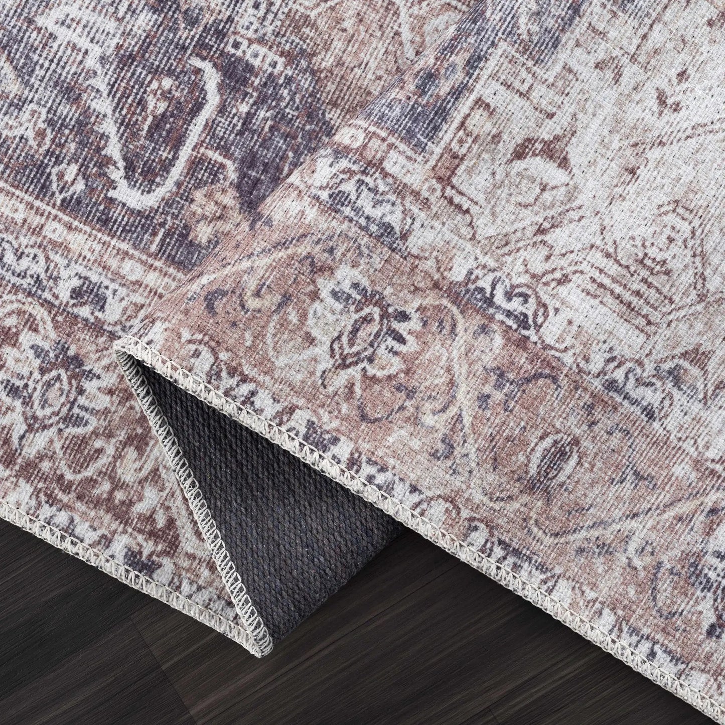 Beige Rosman Washable Area Rug from PriceLows™