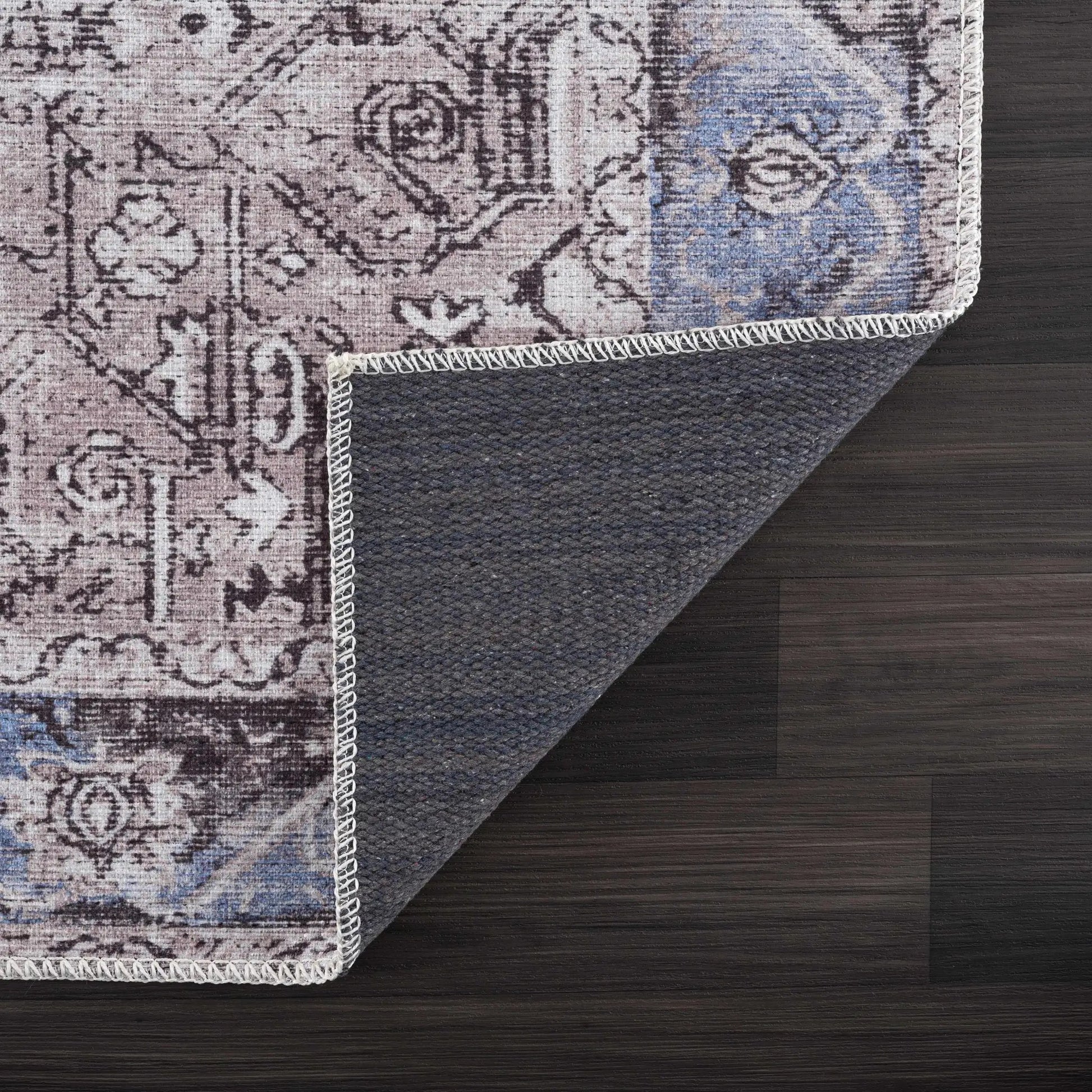 Rosman Blue&Beige Washable Area Rug from PriceLows™