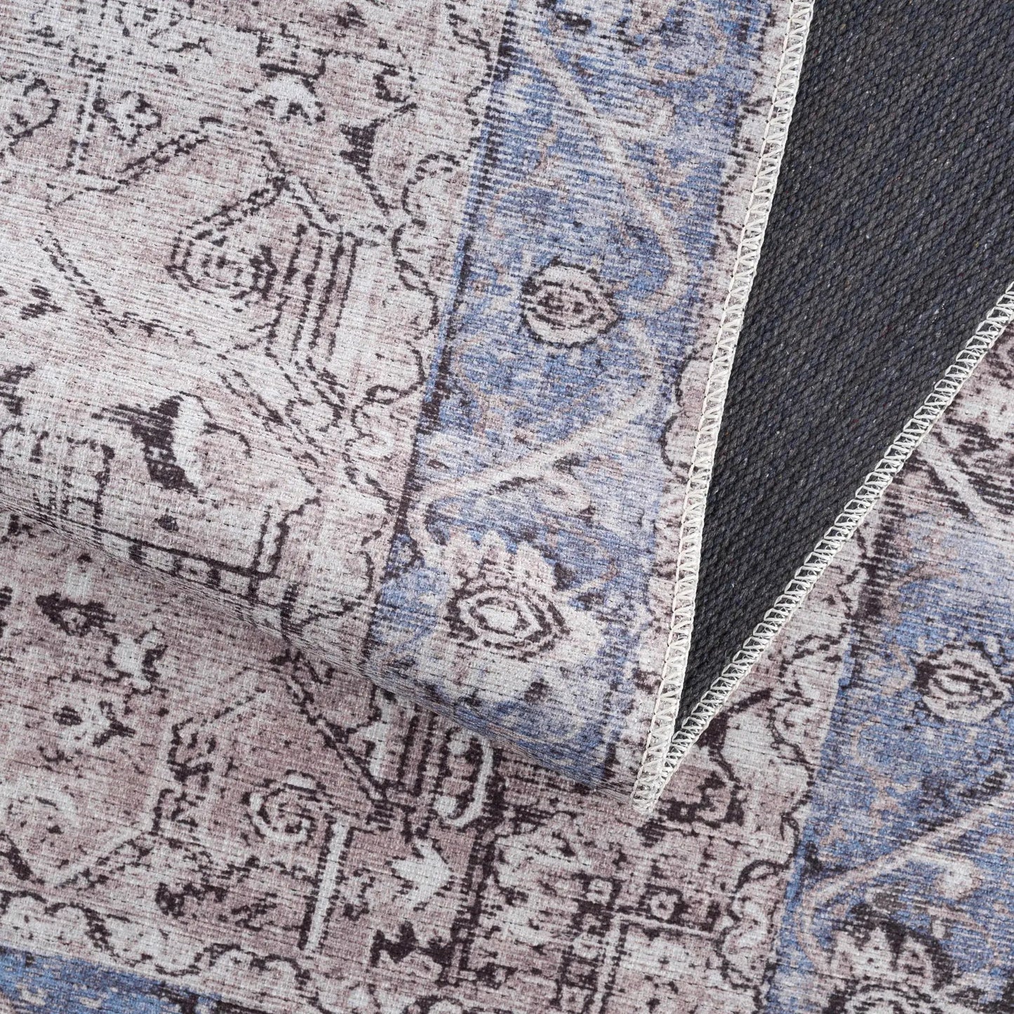 Rosman Blue&Beige Washable Area Rug from PriceLows™