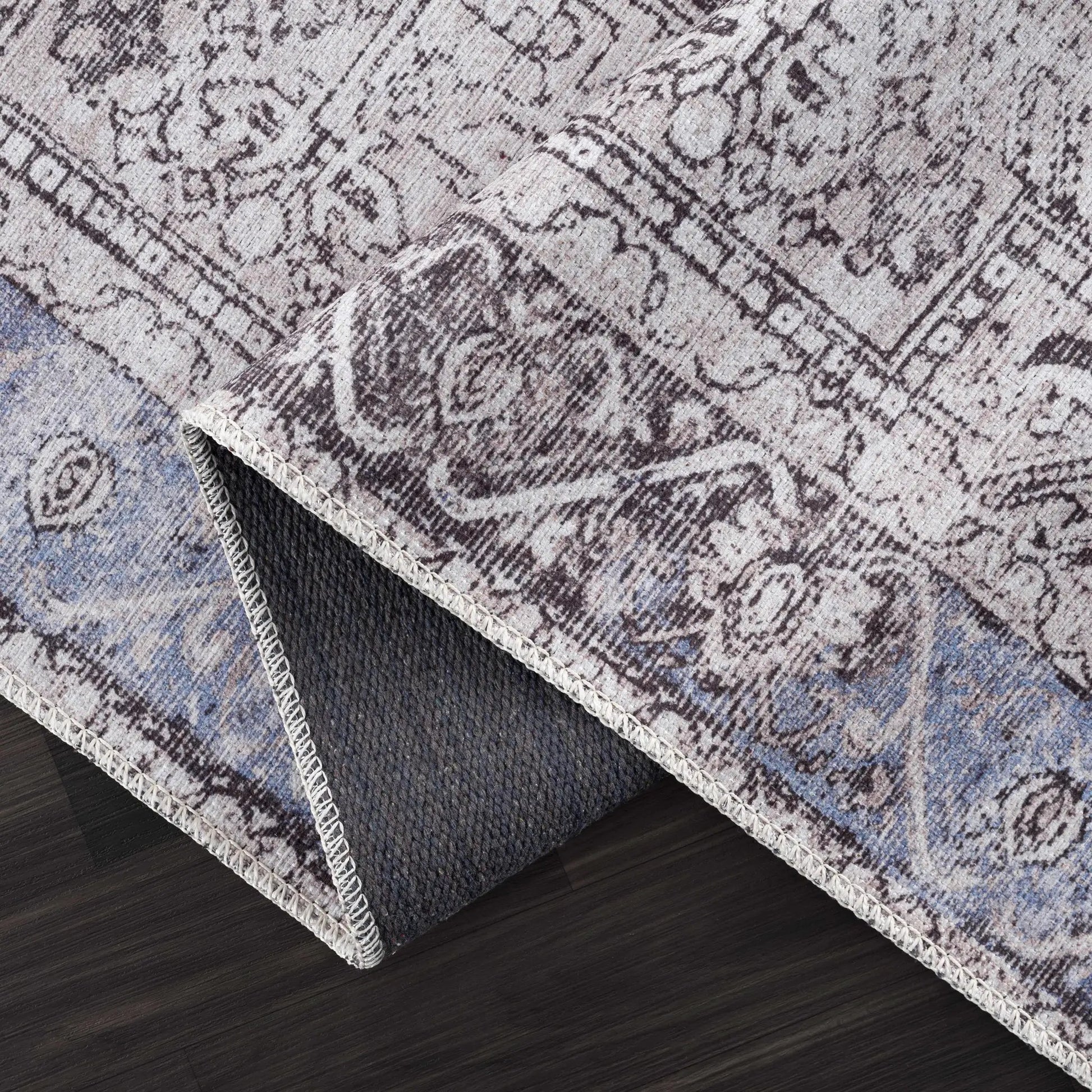 Rosman Blue&Beige Washable Area Rug from PriceLows™
