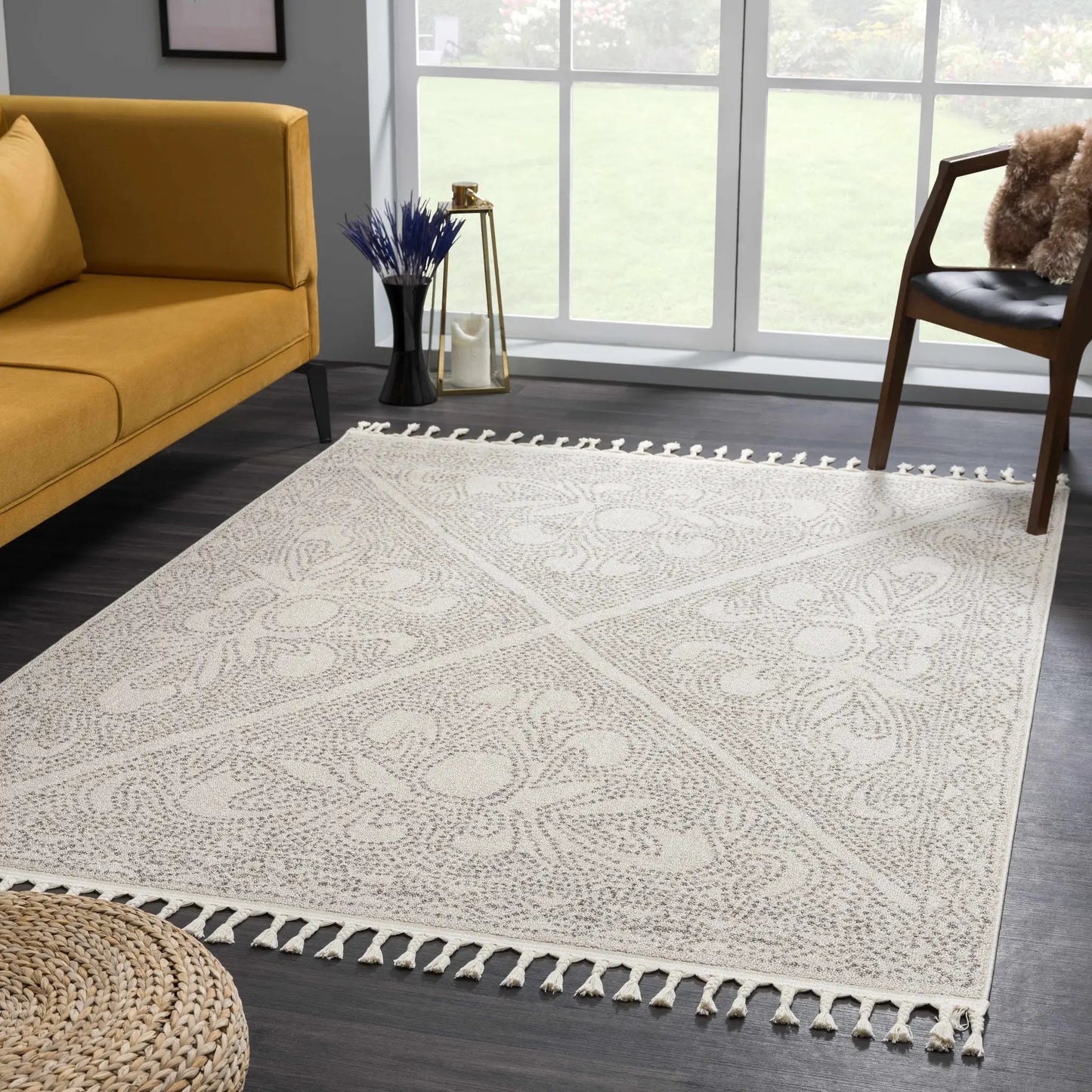 Birdwood Cream & Brown Area Rug from PriceLows™