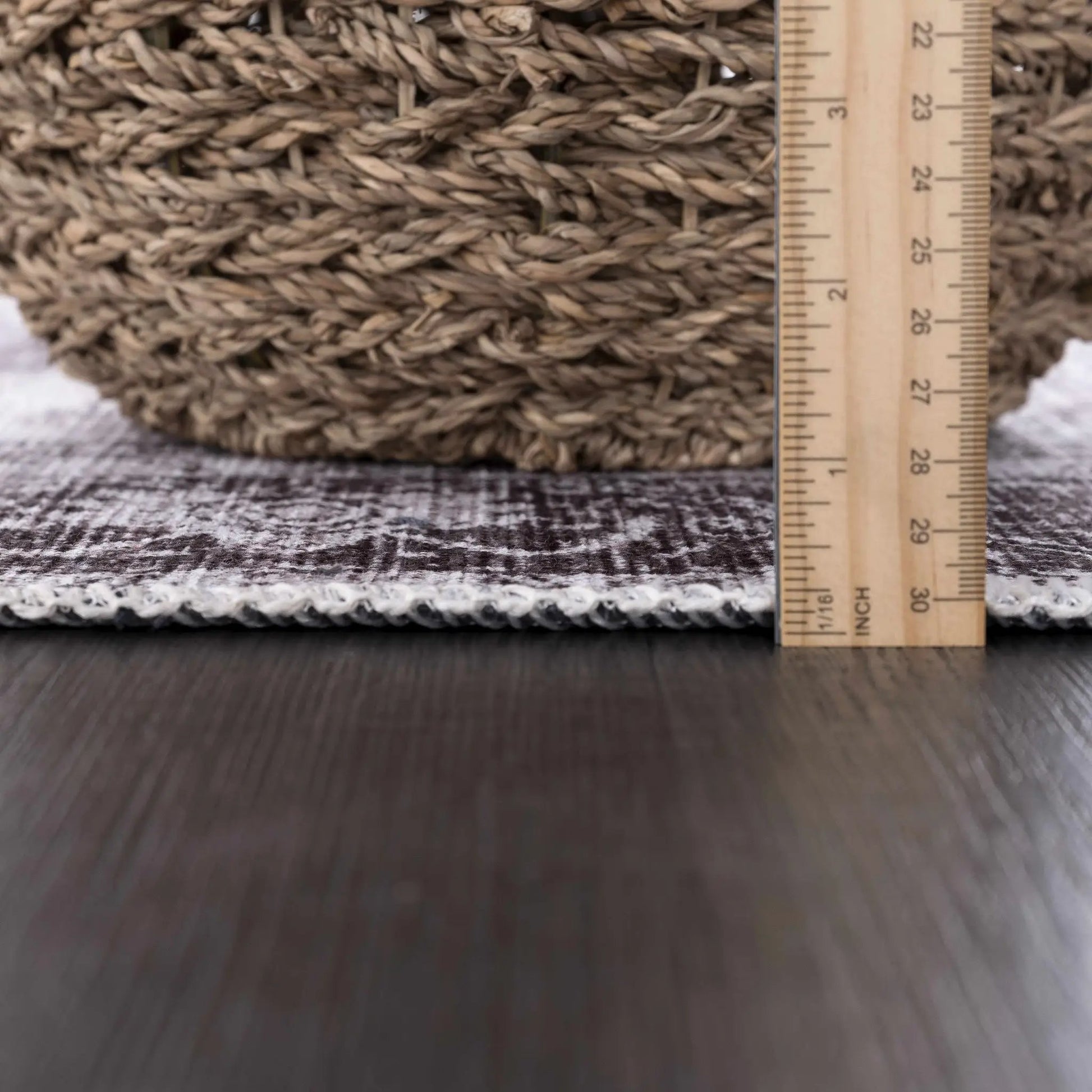 Rosman Gray Washable Area Rug from PriceLows™