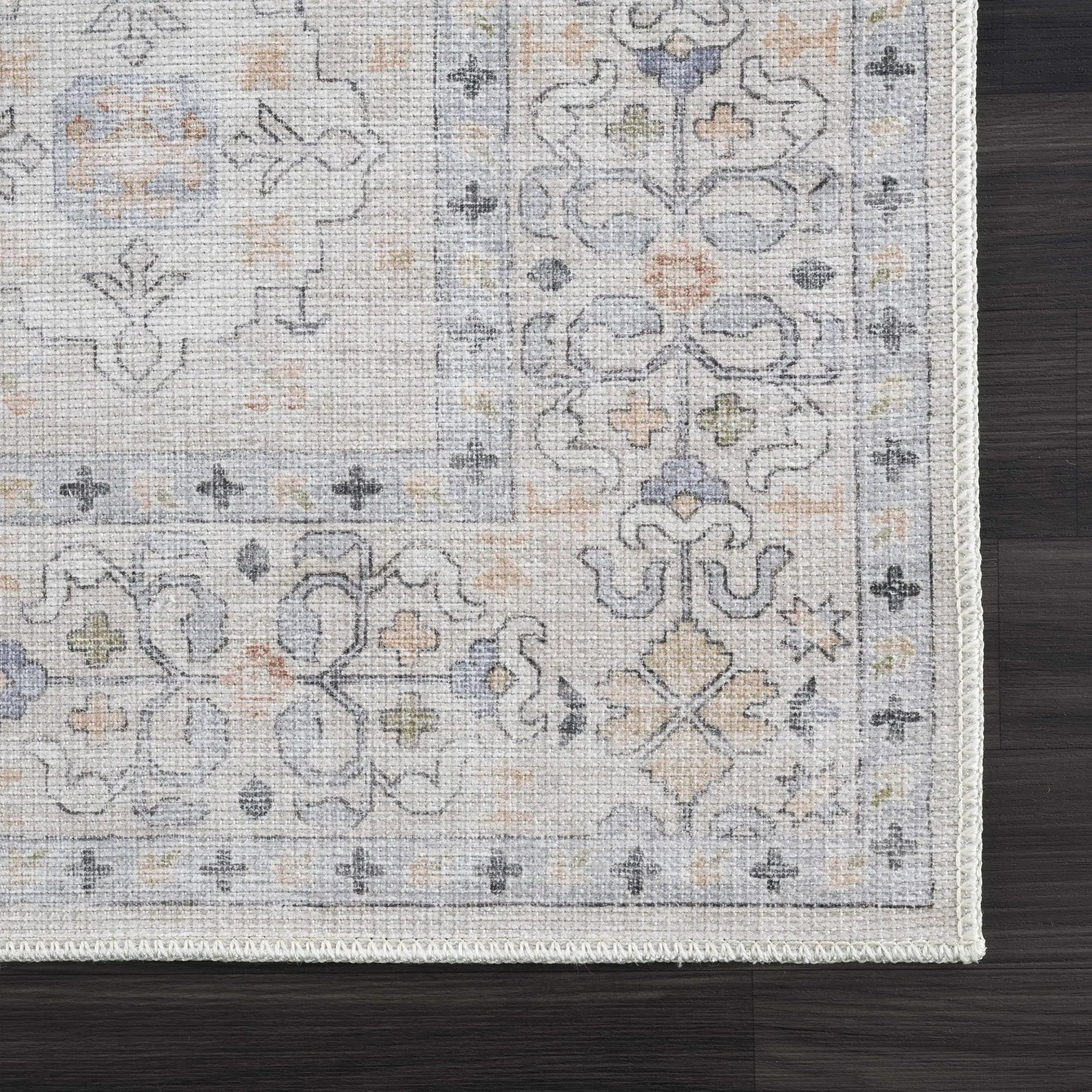 Beige Beckett Vintage Washable Area Rug from PriceLows™