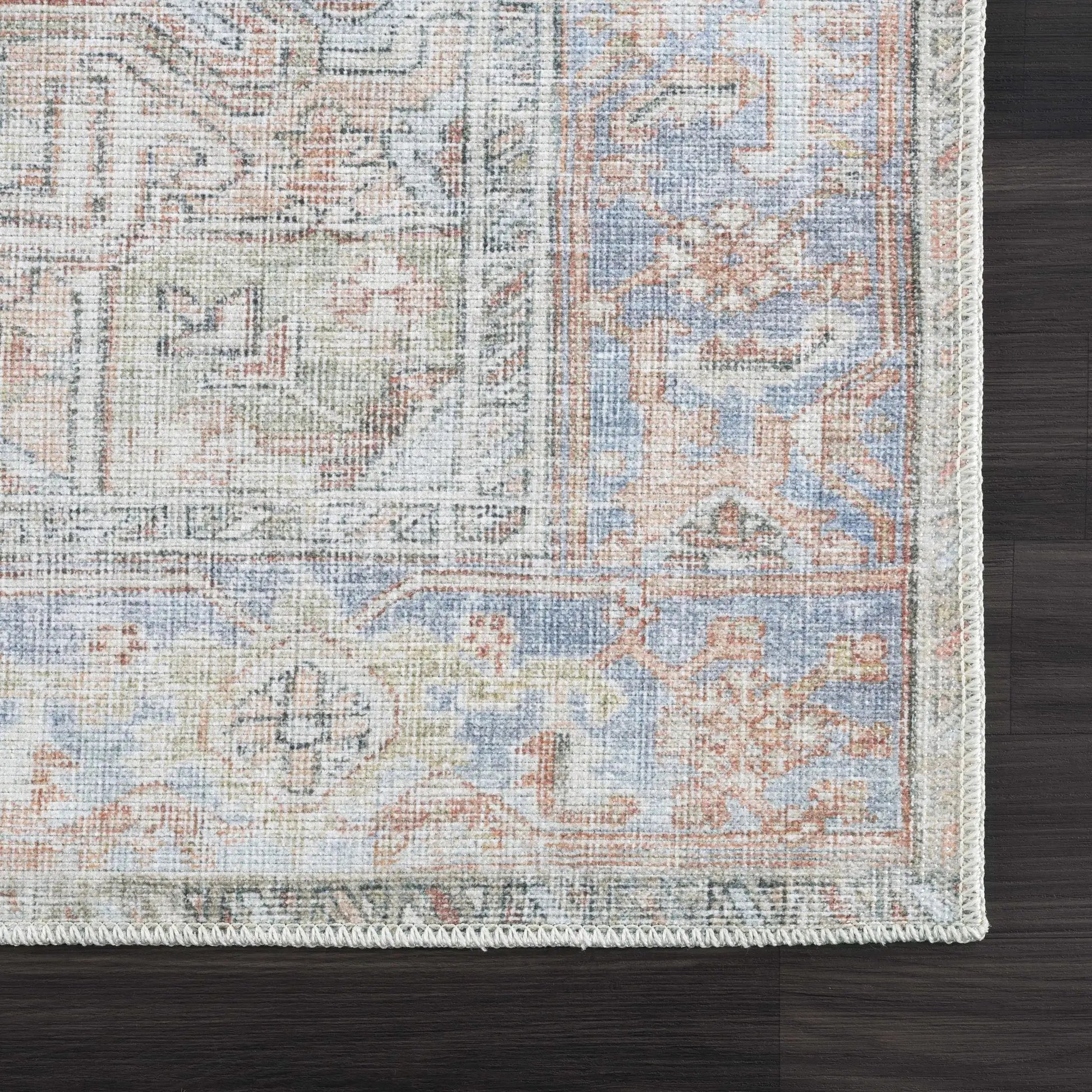 Maayon Medallion Rust Washable Area Rug from PriceLows™