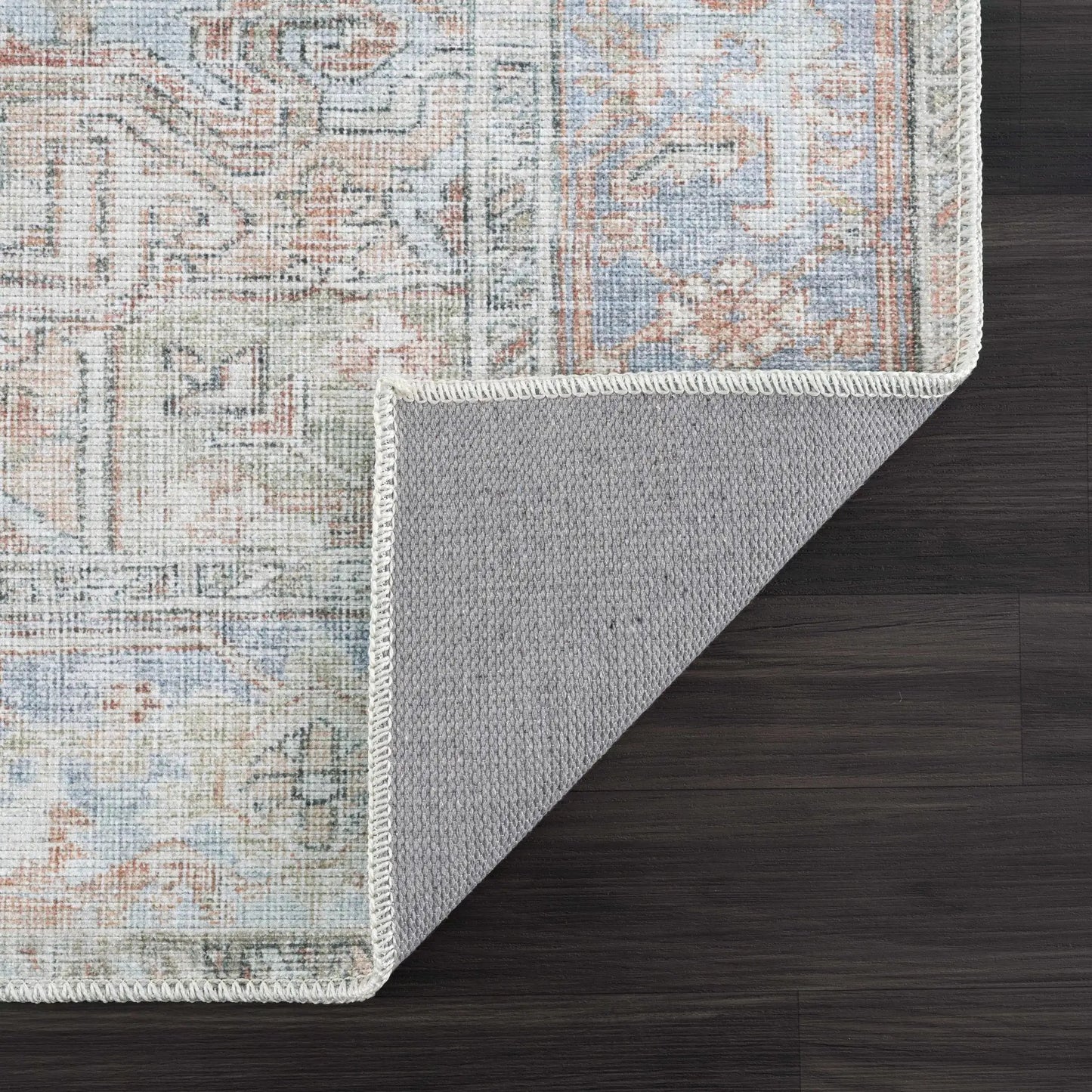 Maayon Medallion Rust Washable Area Rug from PriceLows™