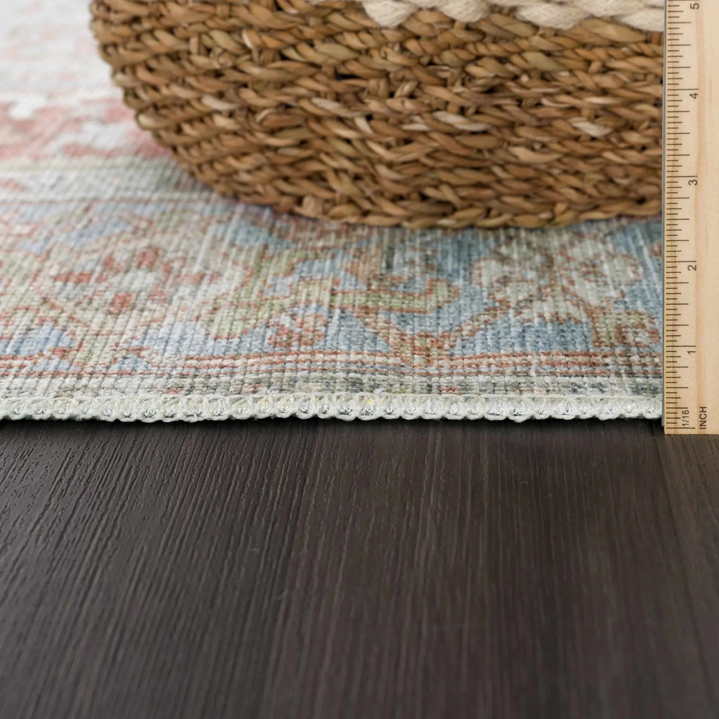 Maayon Medallion Rust Washable Area Rug from PriceLows™