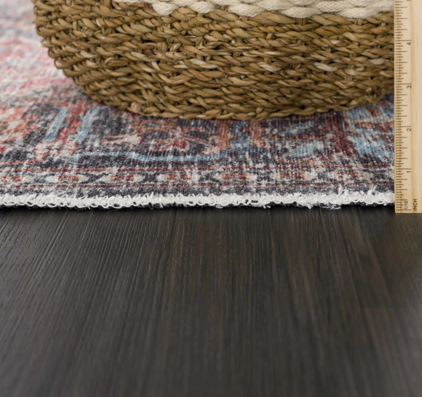 Blue Burgundy Holi-2302 Washable Area Rug from PriceLows™