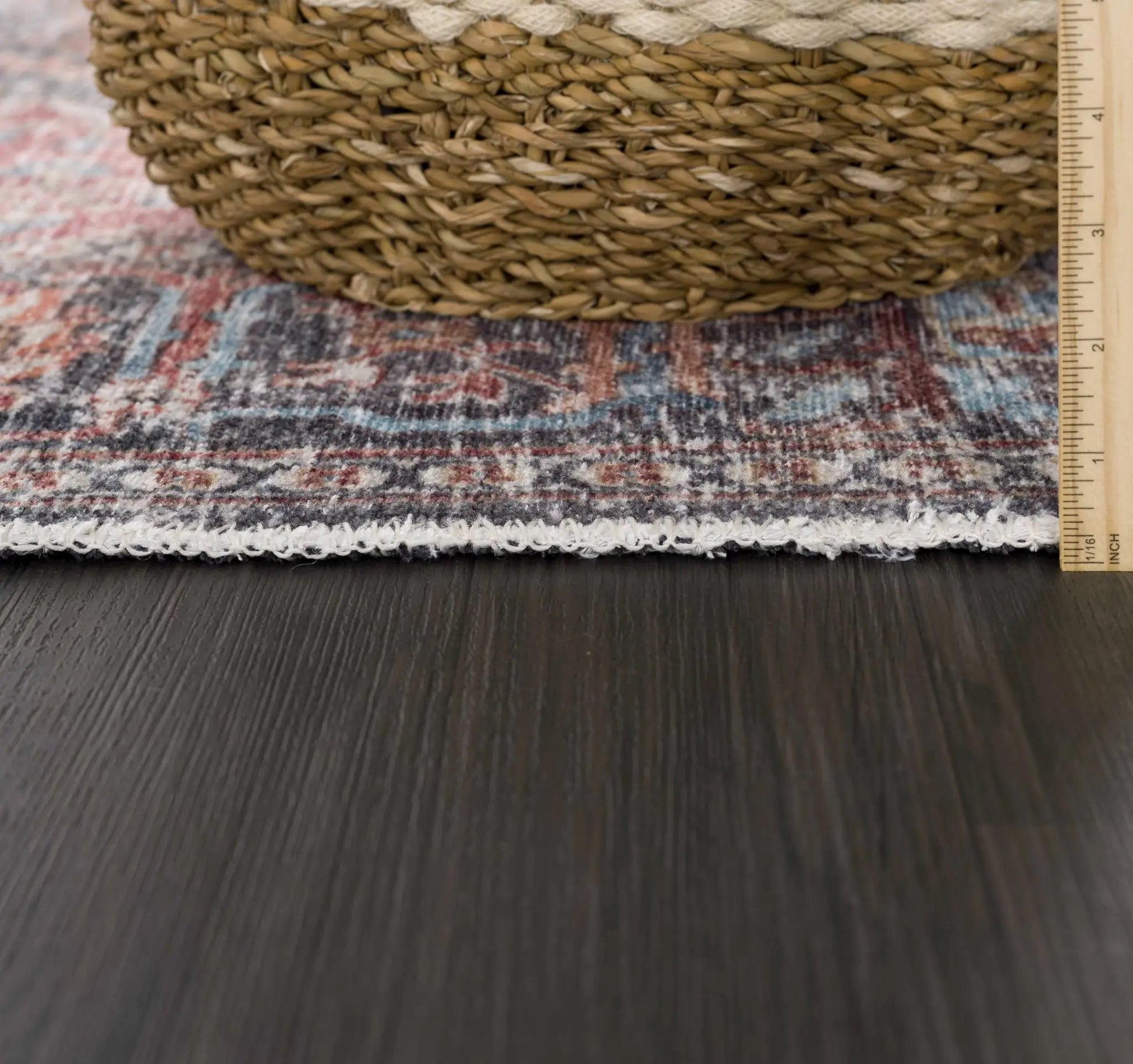 Blue Burgundy Holi-2302 Washable Area Rug from PriceLows™