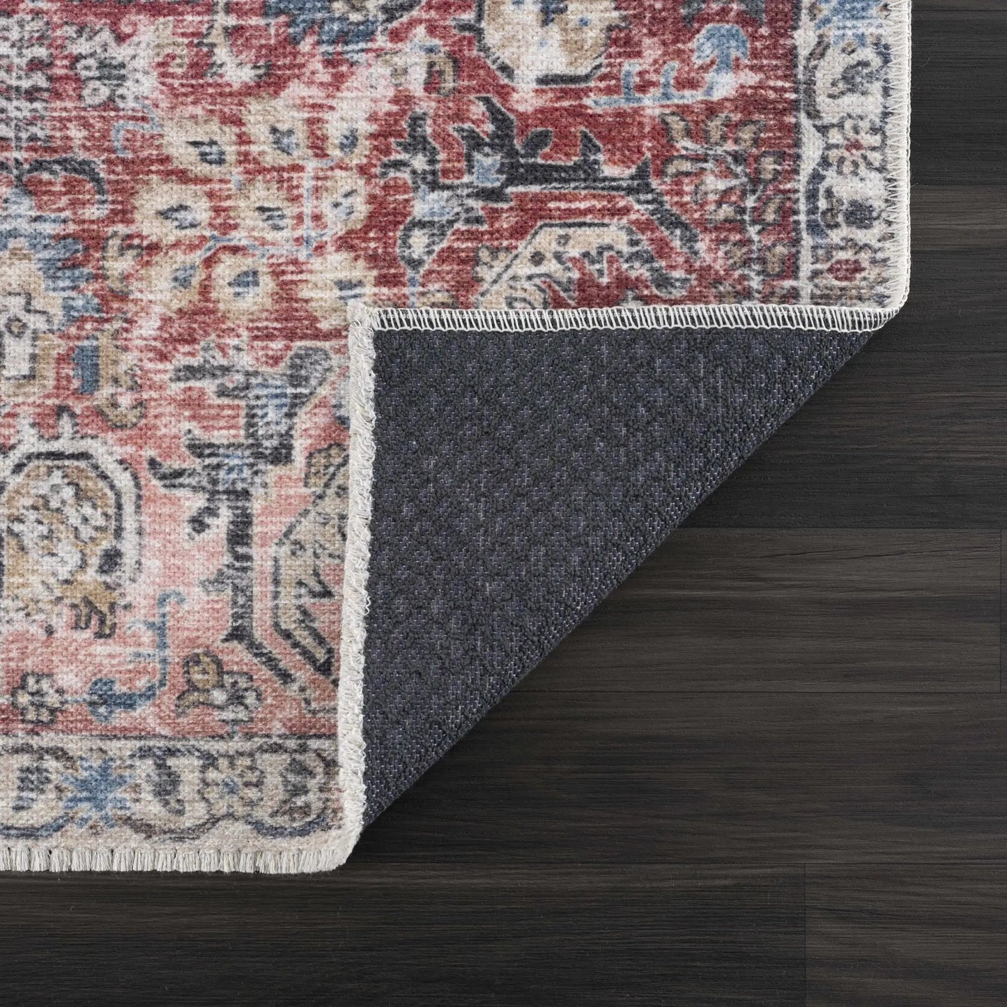 Burgundy Holi-2303 Washable Area Rug from PriceLows™
