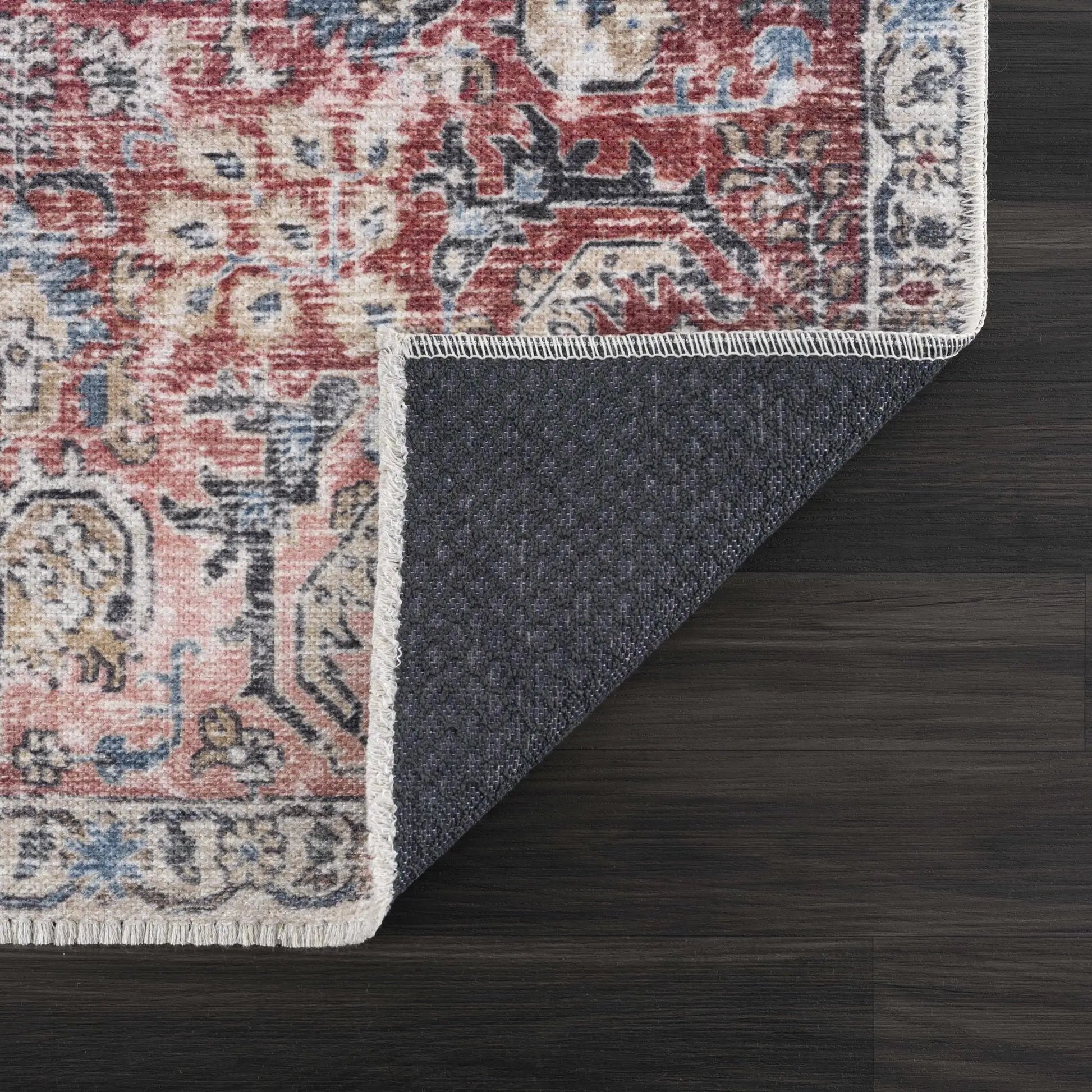 Burgundy Holi-2303 Washable Area Rug from PriceLows™