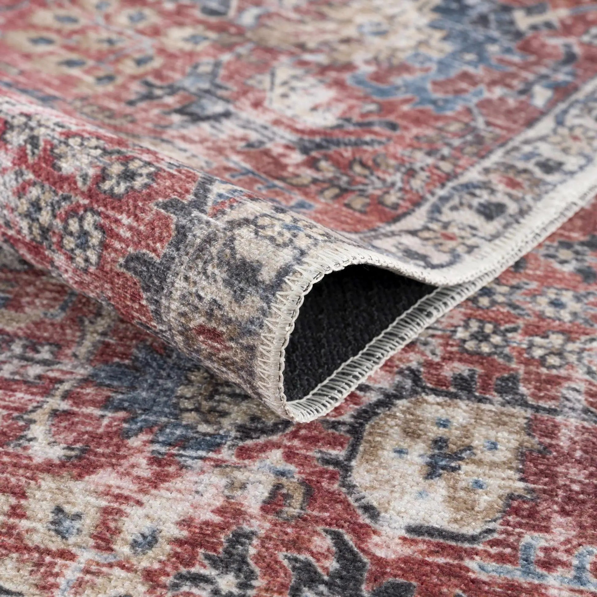 Burgundy Holi-2303 Washable Area Rug from PriceLows™