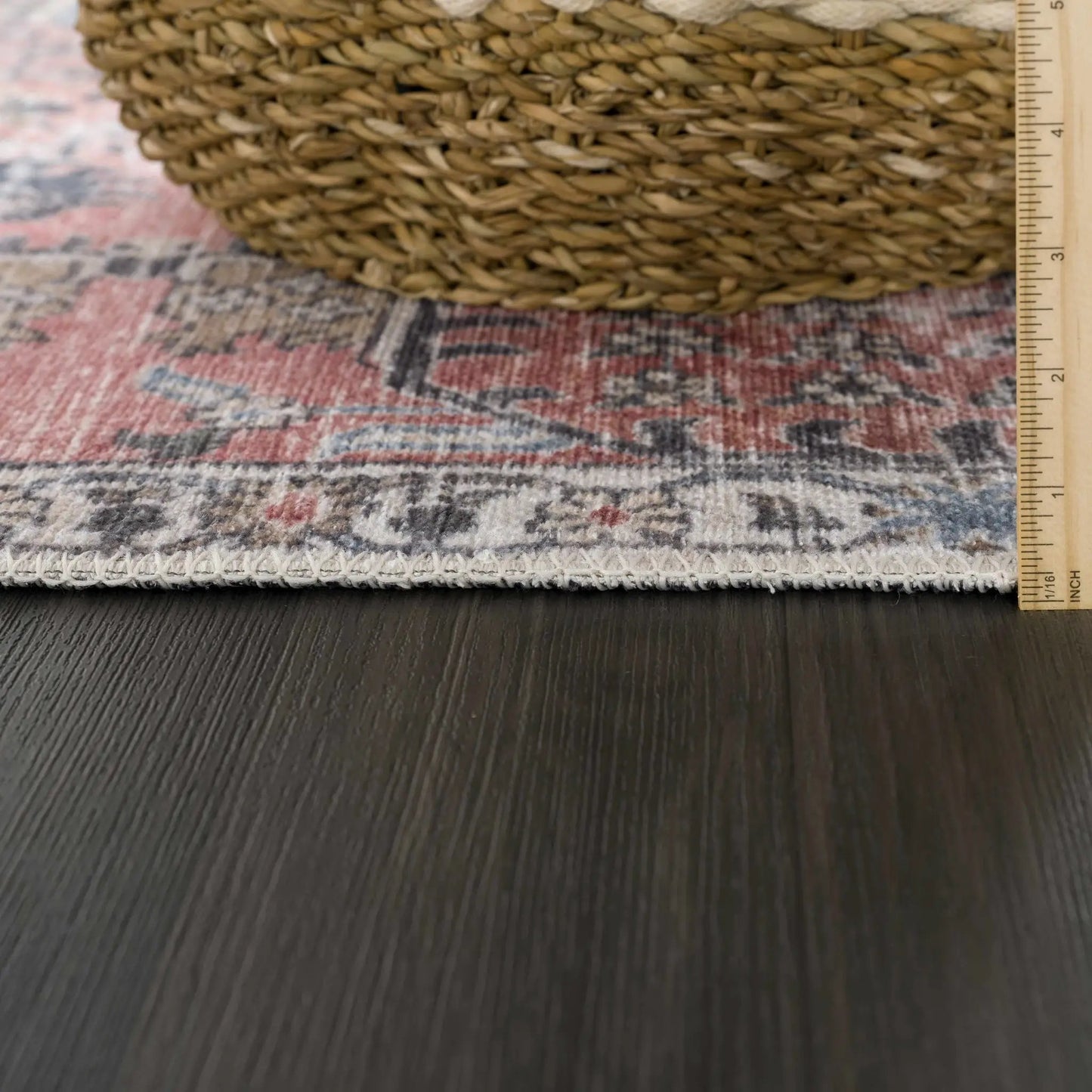 Burgundy Holi-2303 Washable Area Rug from PriceLows™