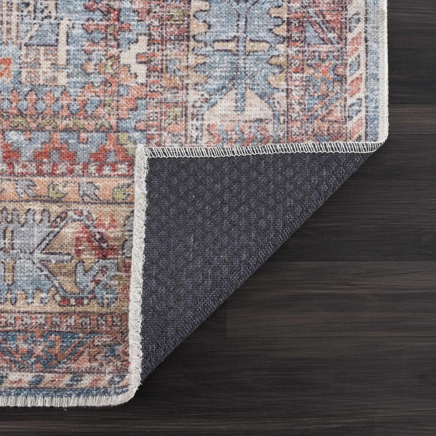 Burnt Orange Holi-2300 Washable Area Rug from PriceLows™