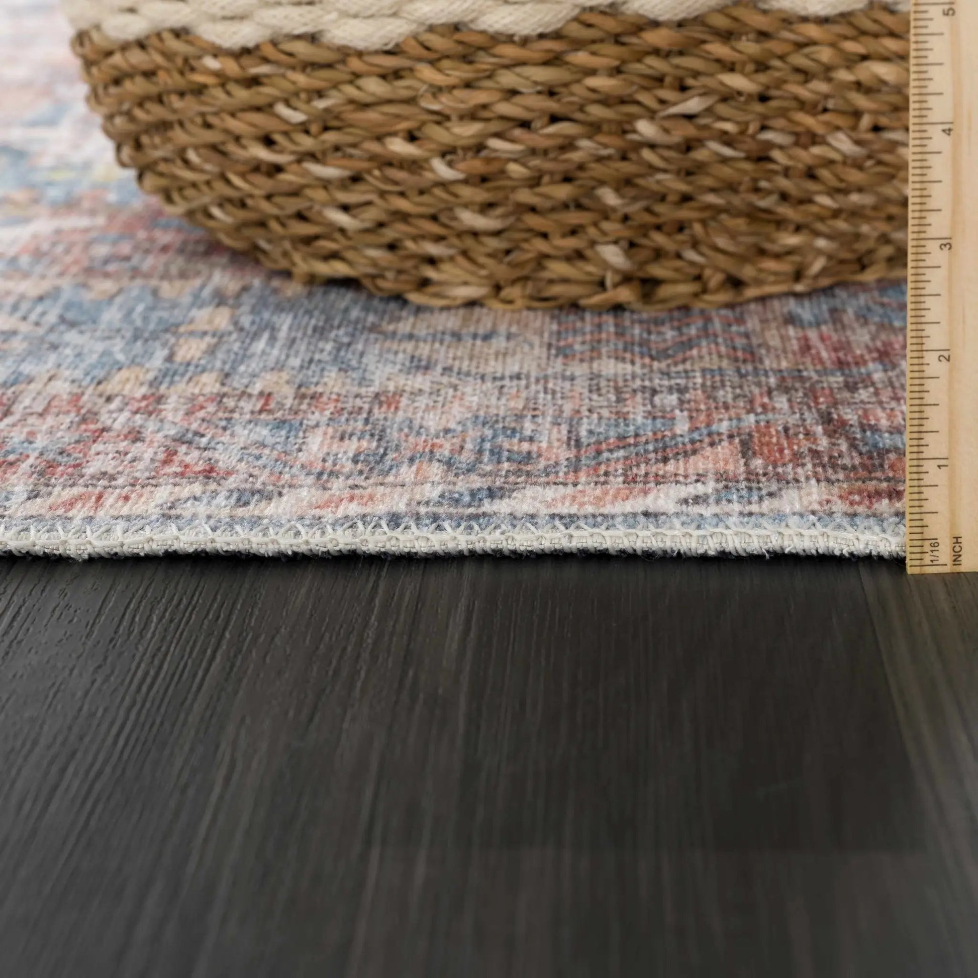 Burnt Orange Holi-2300 Washable Area Rug from PriceLows™