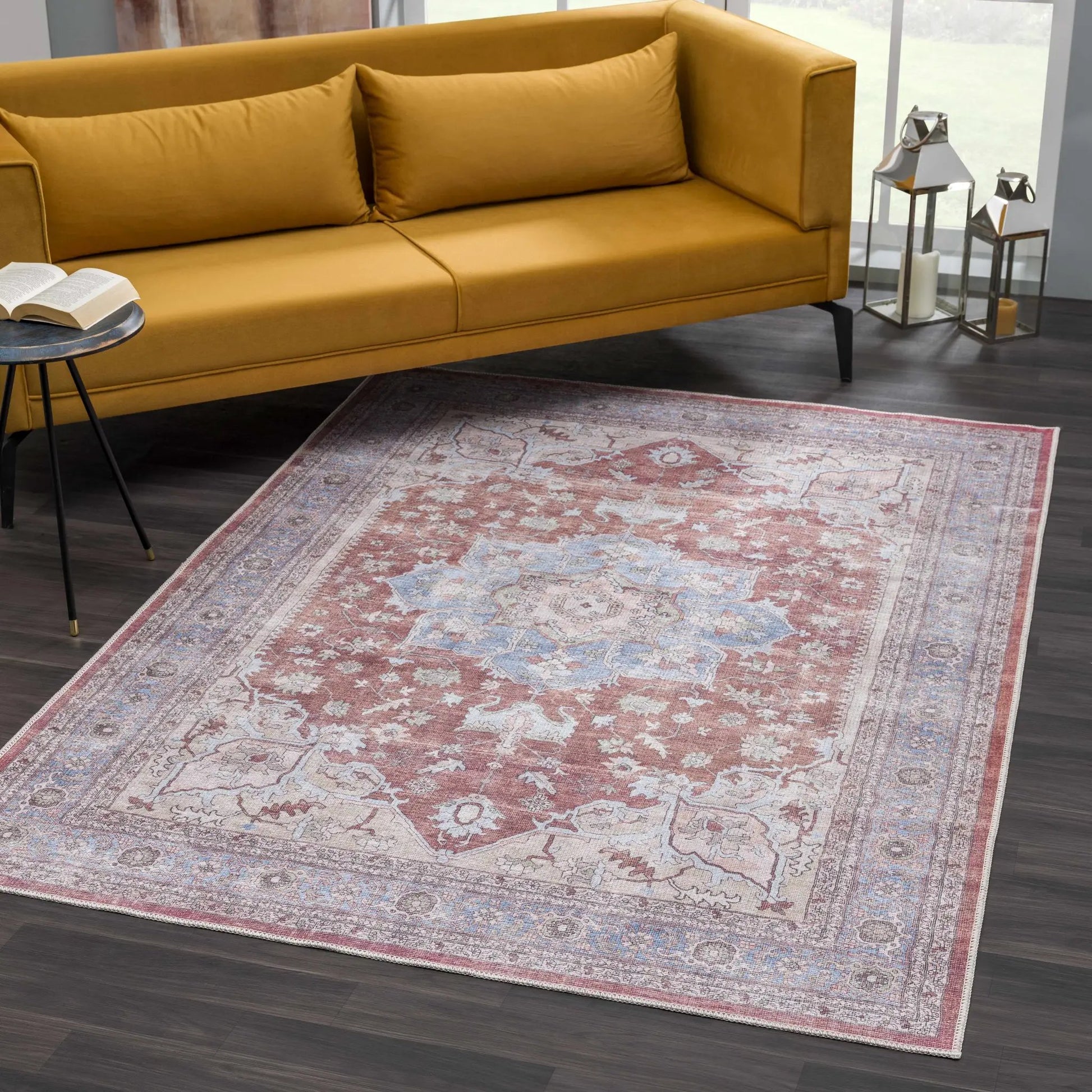 Brown Bagamanoc Medallion Washable Area Rug from PriceLows™