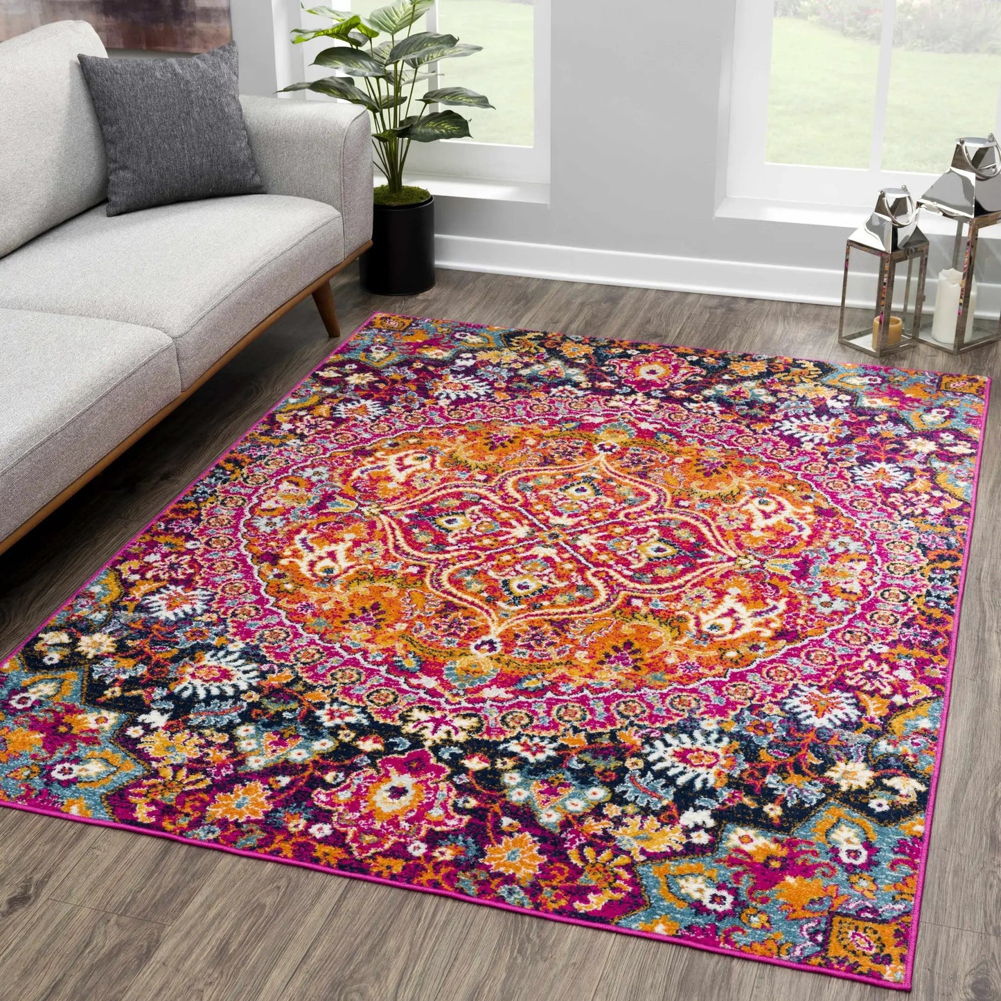 Burnt Orange Ojus Area Rug from PriceLows™
