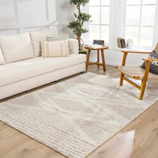 Trunding Plush Area Rug in Light Beige from PriceLows™