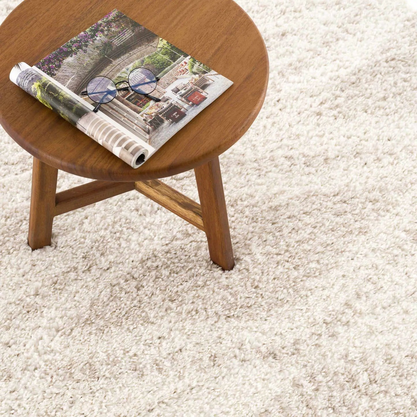 Trunding Plush Area Rug in Light Beige from PriceLows™