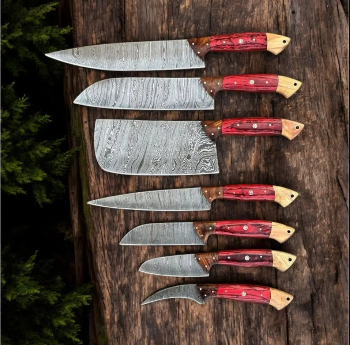 "Premium Damascus Knife Set - Masterful Craftsmanship for Your Kitchen" | Damascus Steel | Kitchen Knives Set | Home