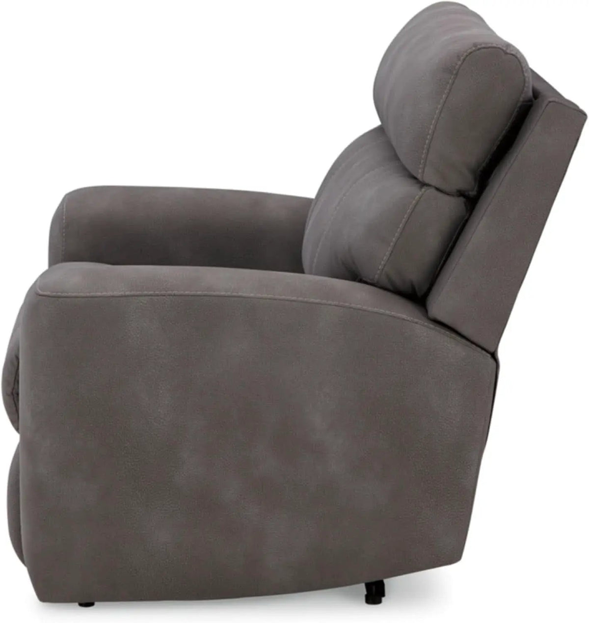 Dark Brown Faux Leather Wall Hugger Power Recliner Headrest from PriceLows™