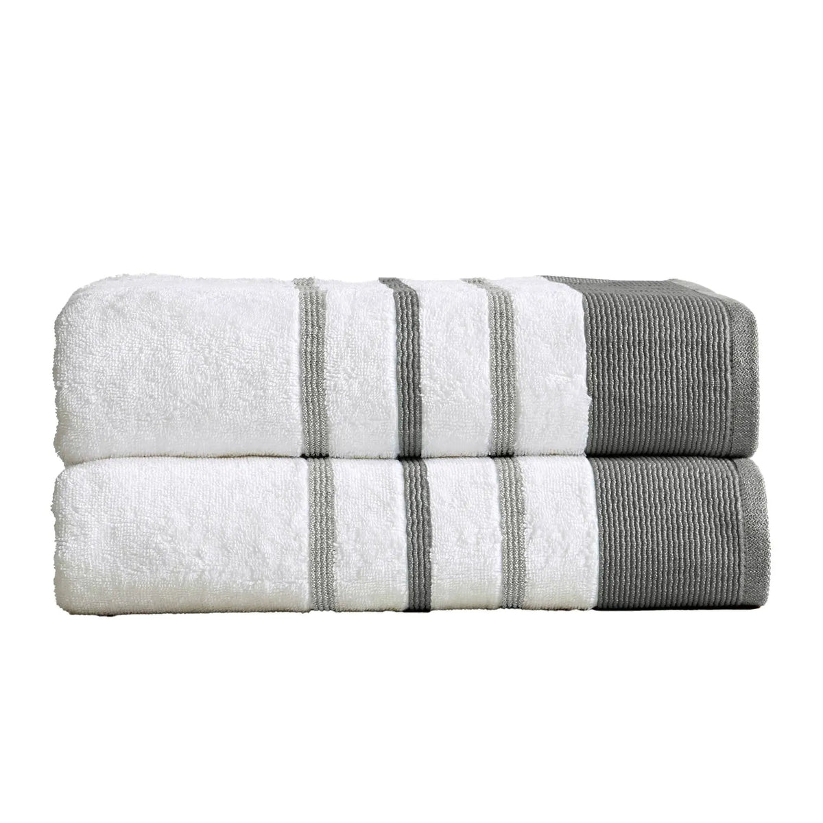 Decorative Cotton Stripe Bath Towel Set - Noelle Collection from PriceLows™