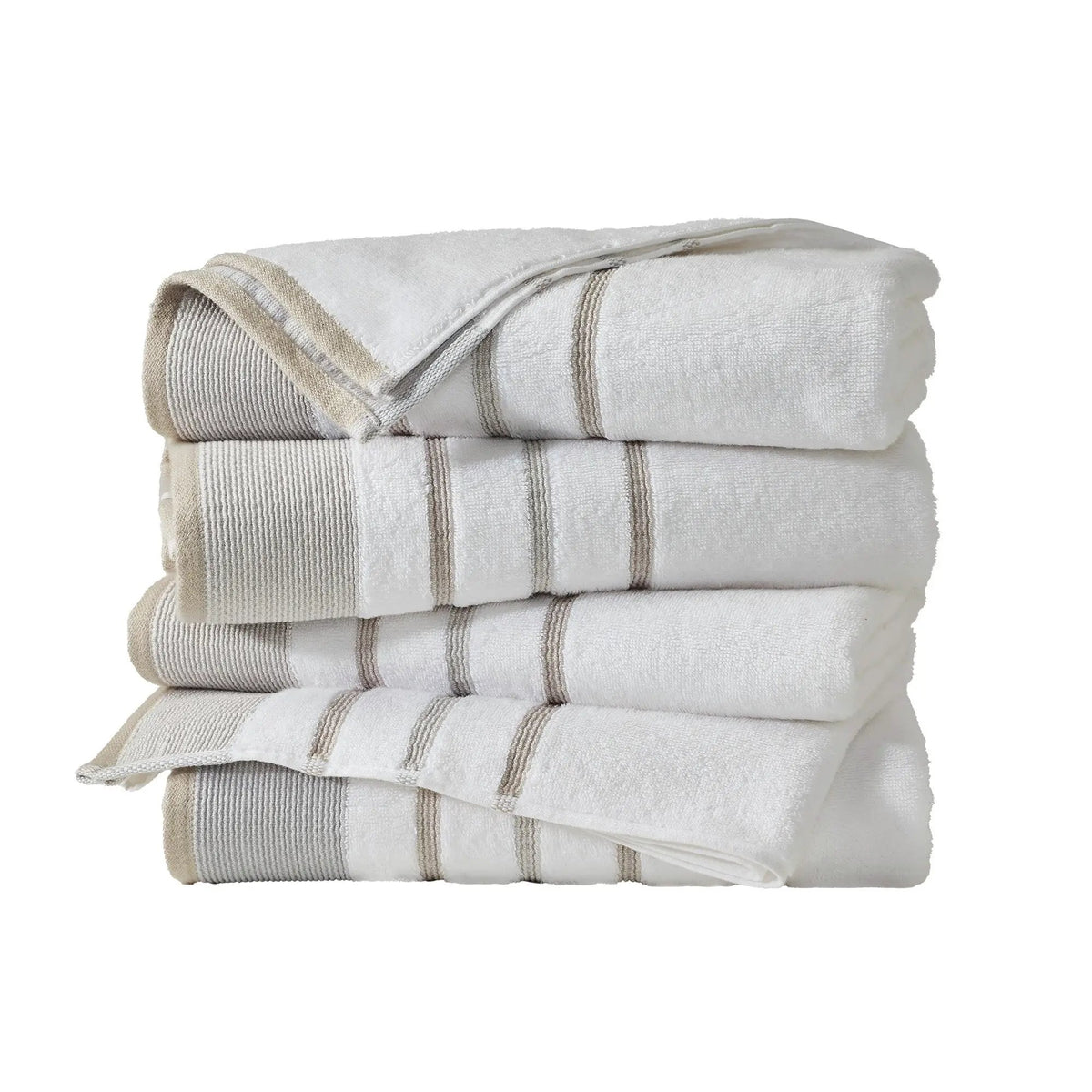 Decorative Cotton Stripe Bath Towel Set - Noelle Collection from PriceLows™