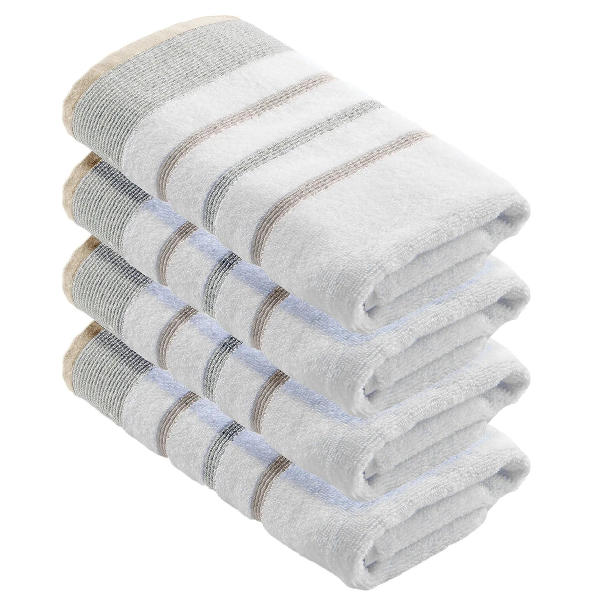 Decorative Cotton Stripe Bath Towel Set - Noelle Collection from PriceLows™