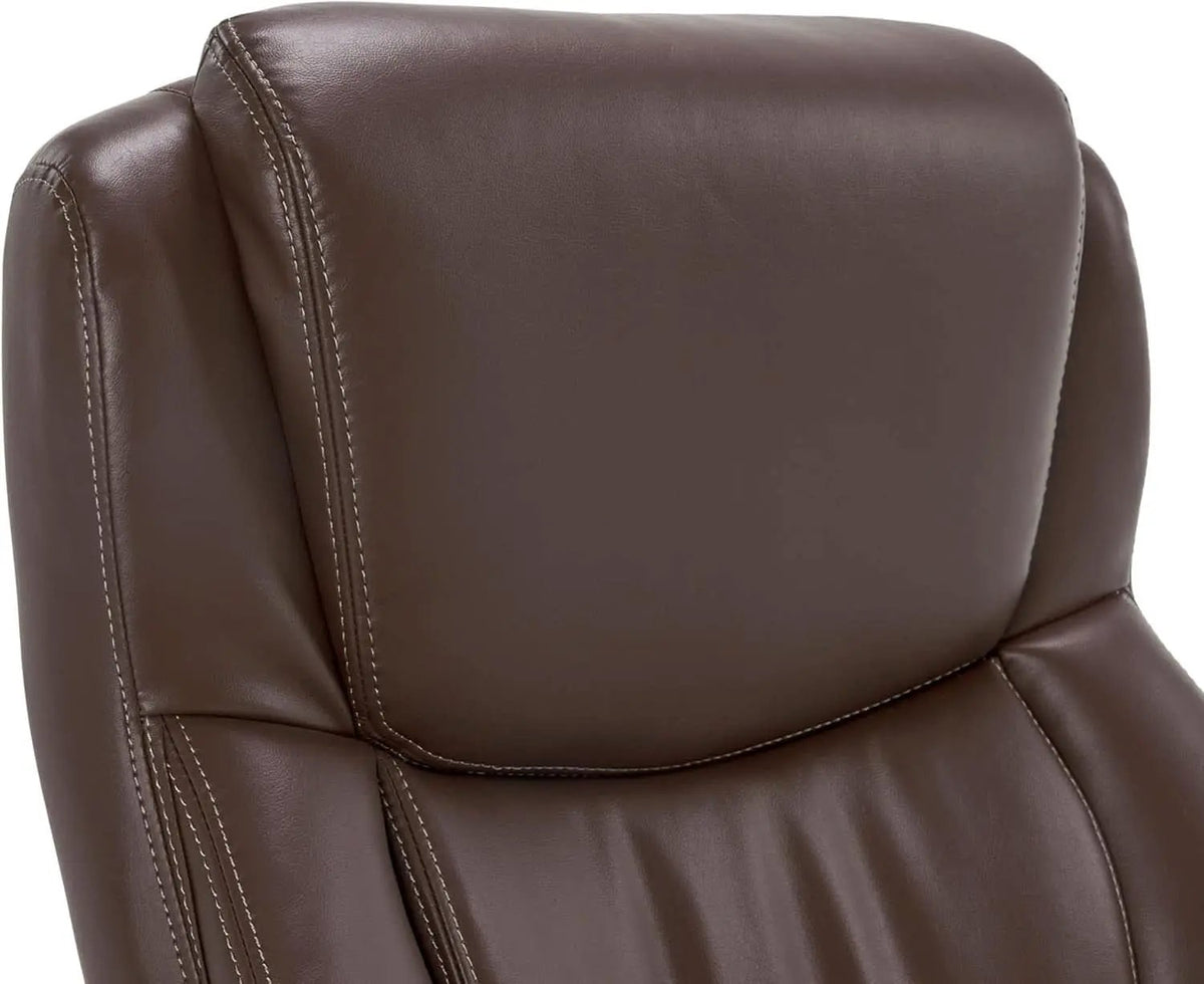 Delano Big Tall Executive Office Chair Brown Bonded Leather from PriceLows™