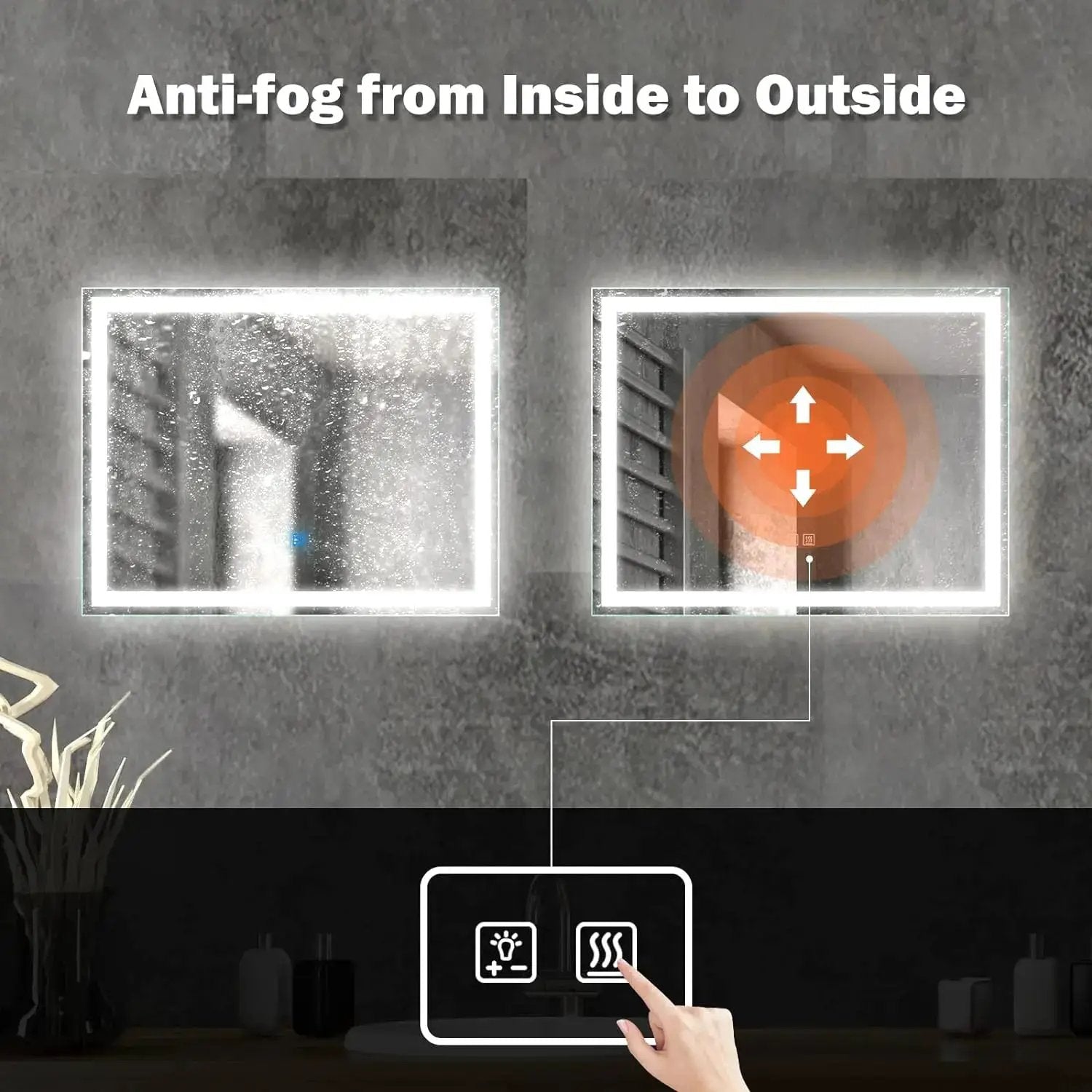 Deluxe Center Glow LED Bathroom Mirror from PriceLows™